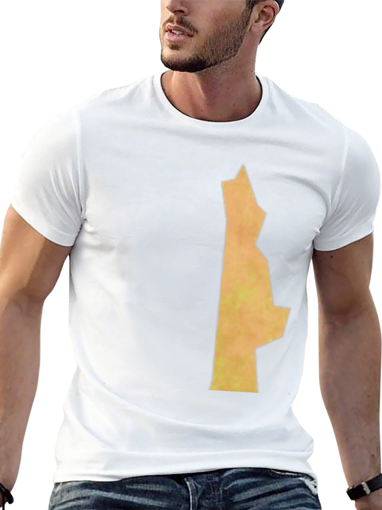 Unique State Outline Graphic Black T-Shirt