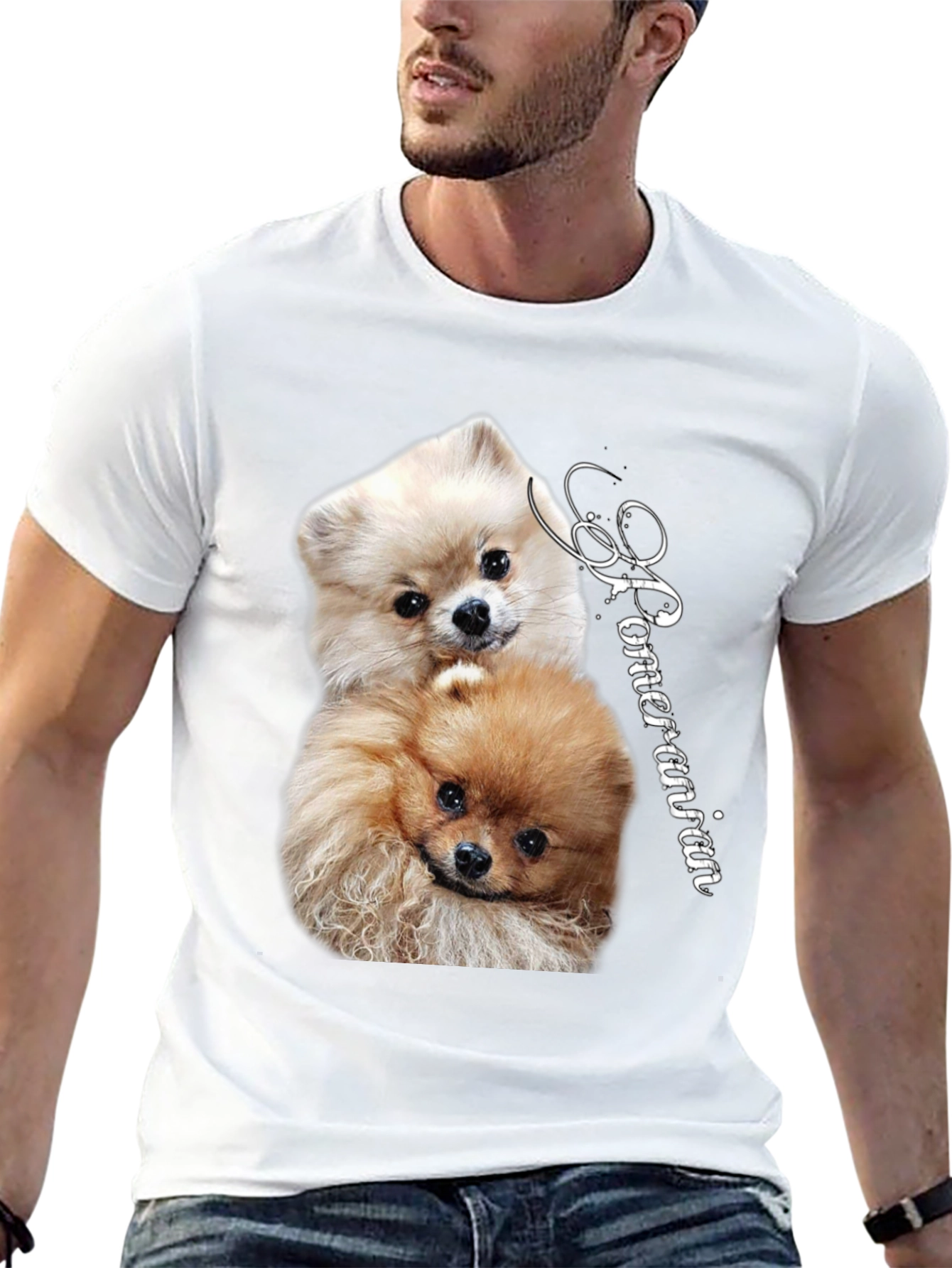 Pomeranian Dog Graphic Tee - Unisex Cotton T-Shirt