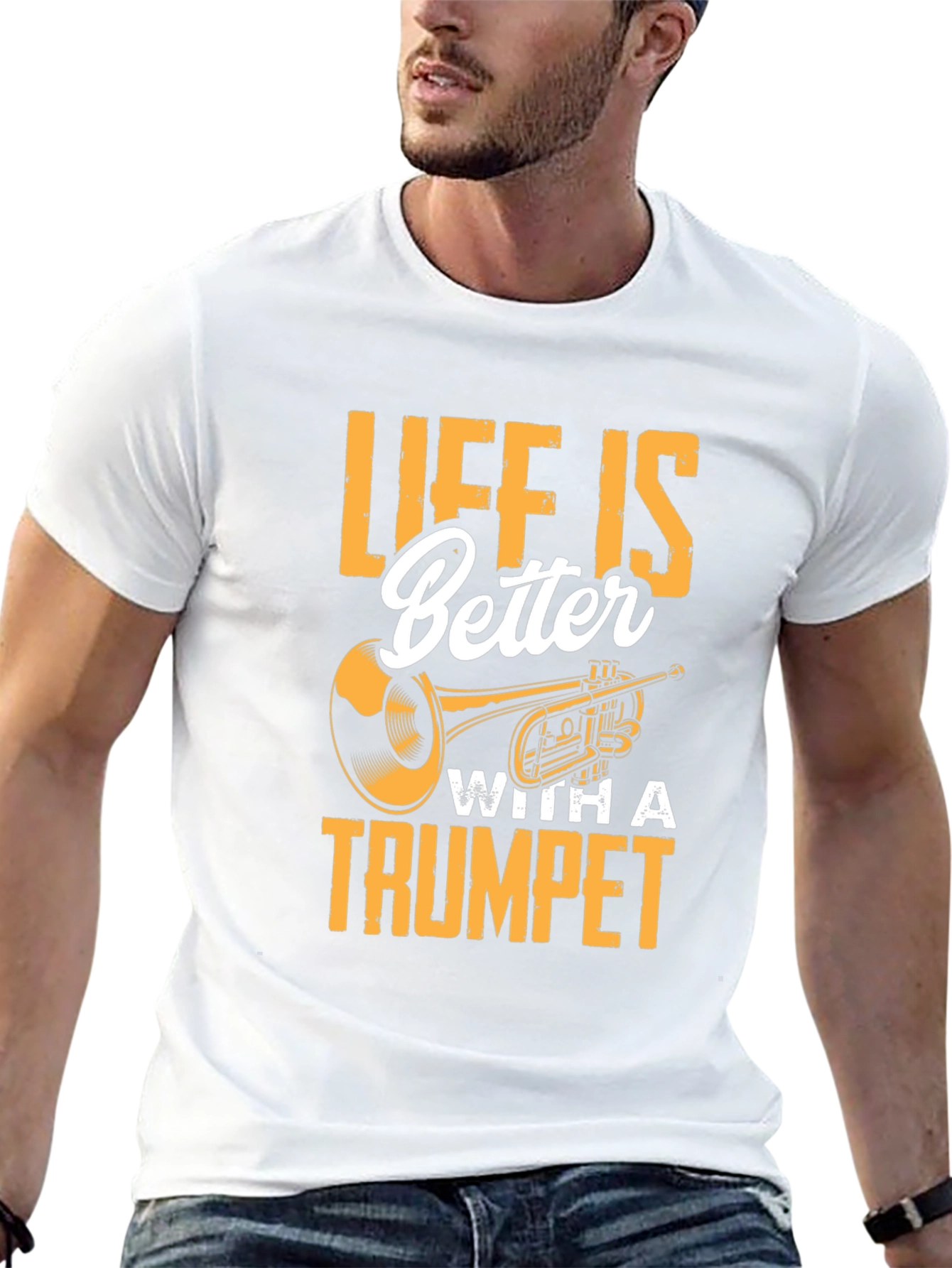 Life Is Better With A Trumpet Black T-Shirt