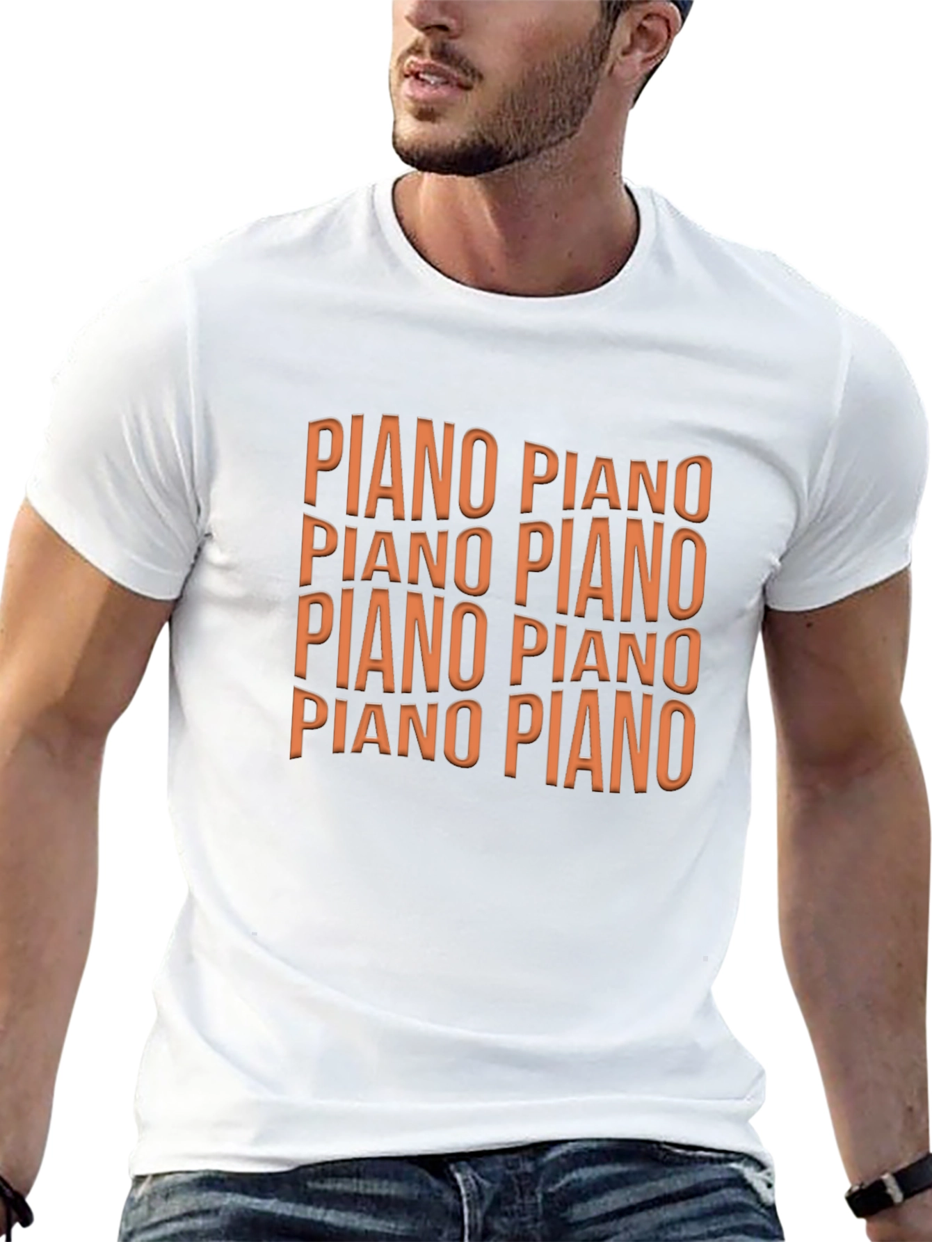 Piano Graphic Black T-Shirt