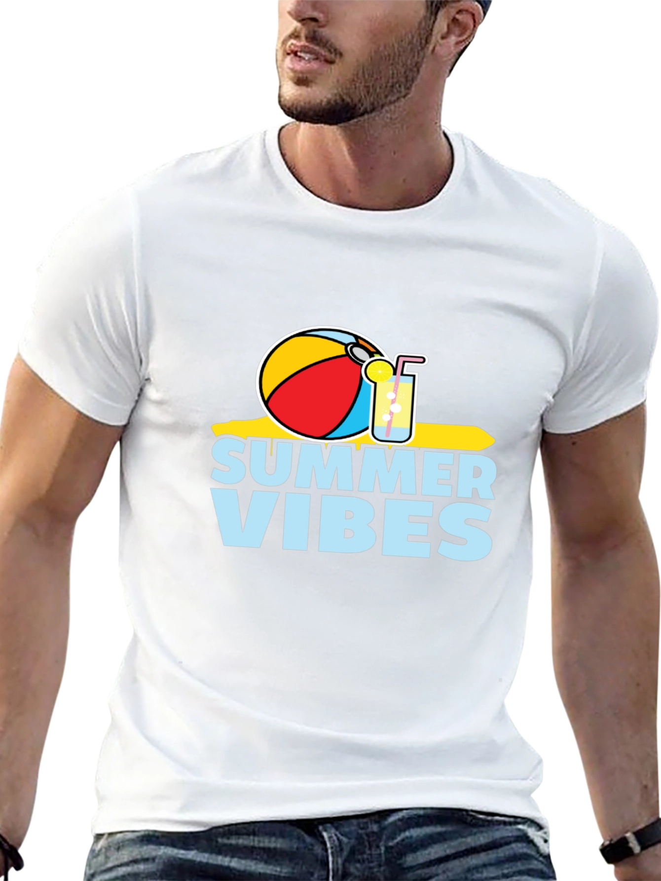 Summer Vibes Graphic Tee - Black