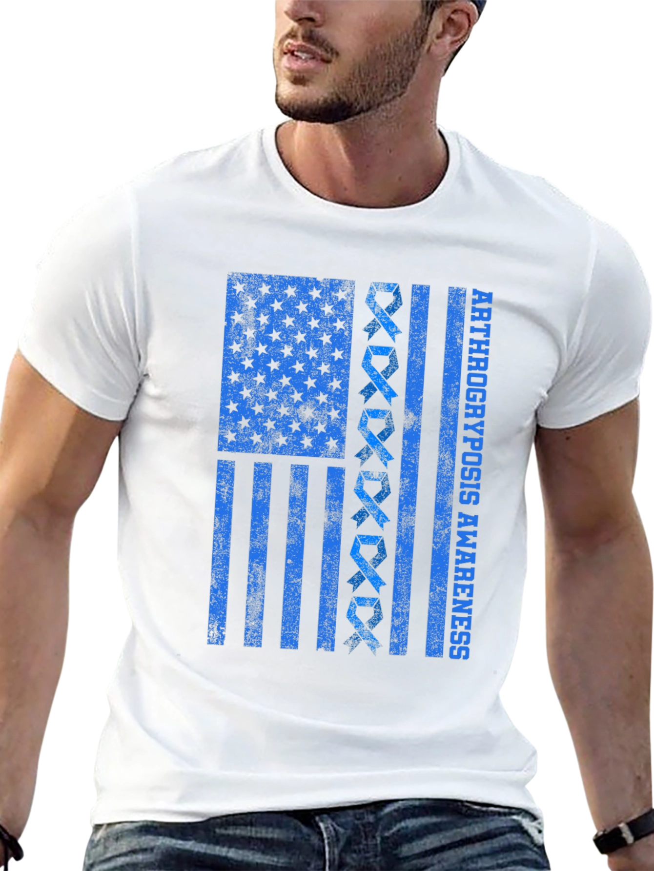 Arthrogryposis Awareness Flag Graphic T-Shirt