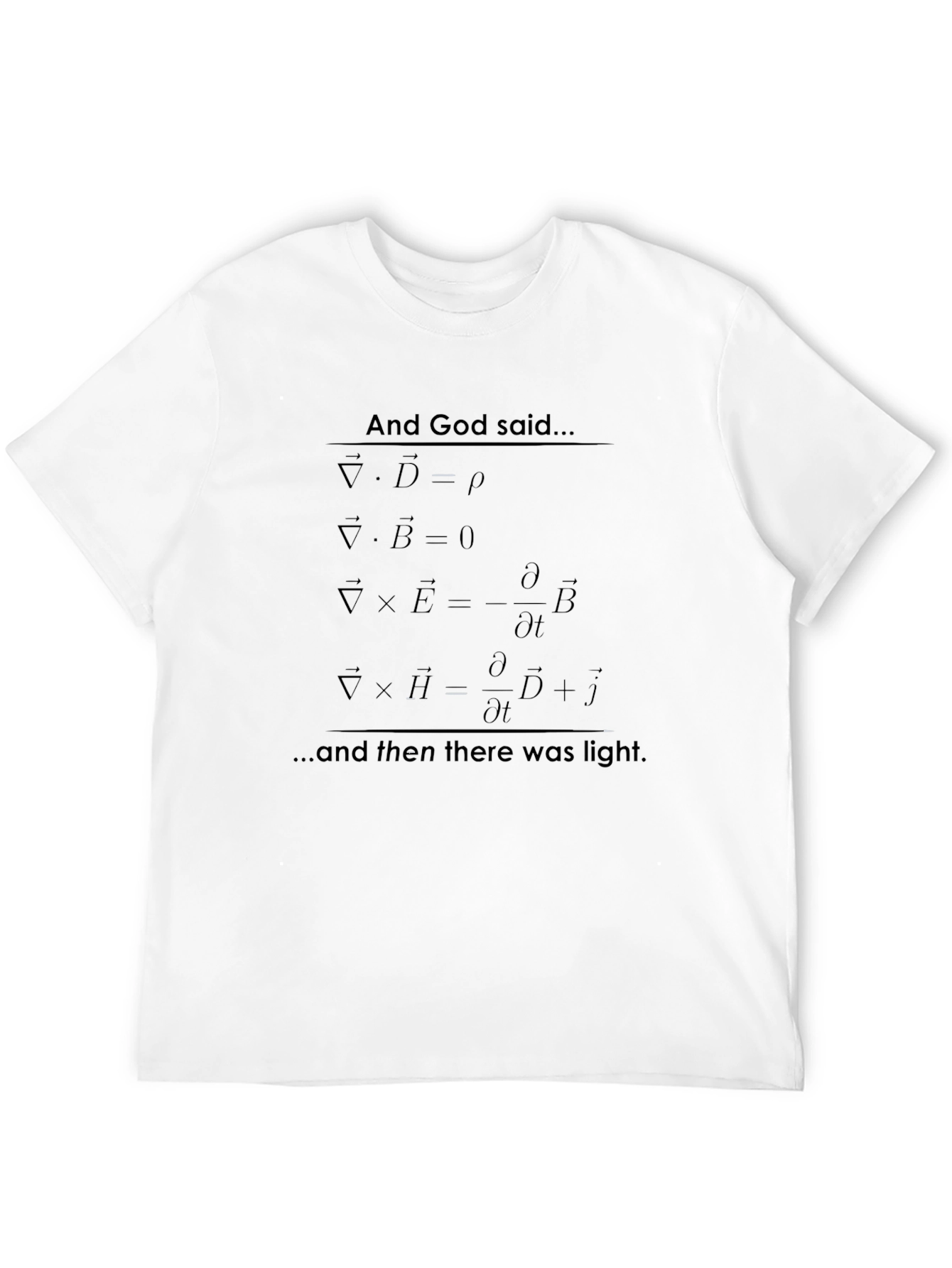 Maxwell Equations T-Shirt - And God Said...