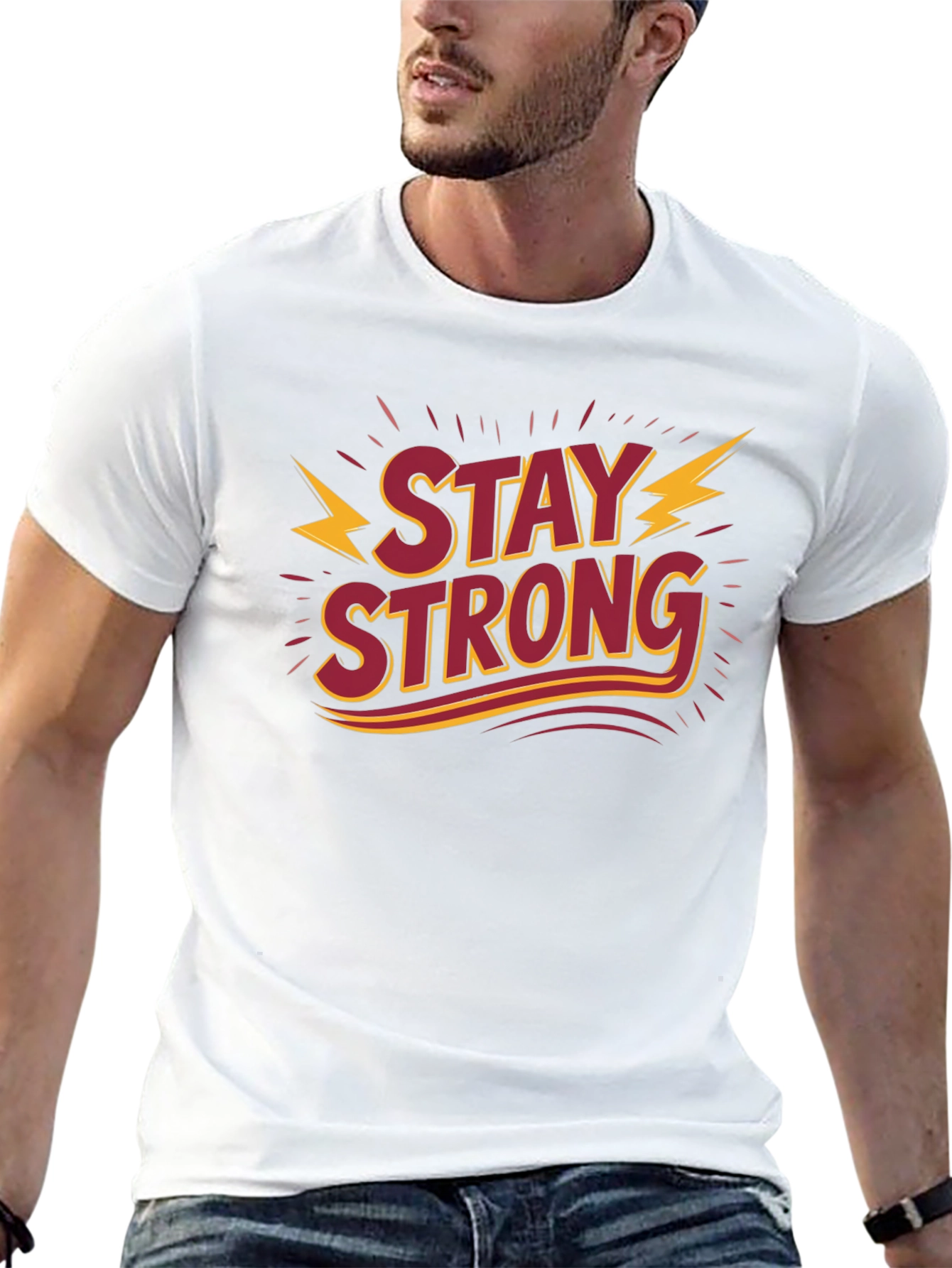 Stay Strong Graphic Tee - Motivational Shirt