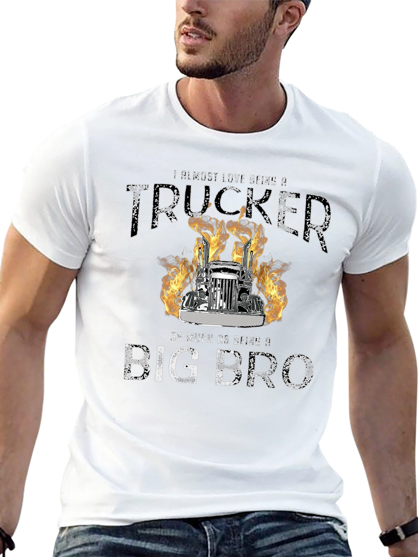 Trucker Big Bro Graphic T-Shirt