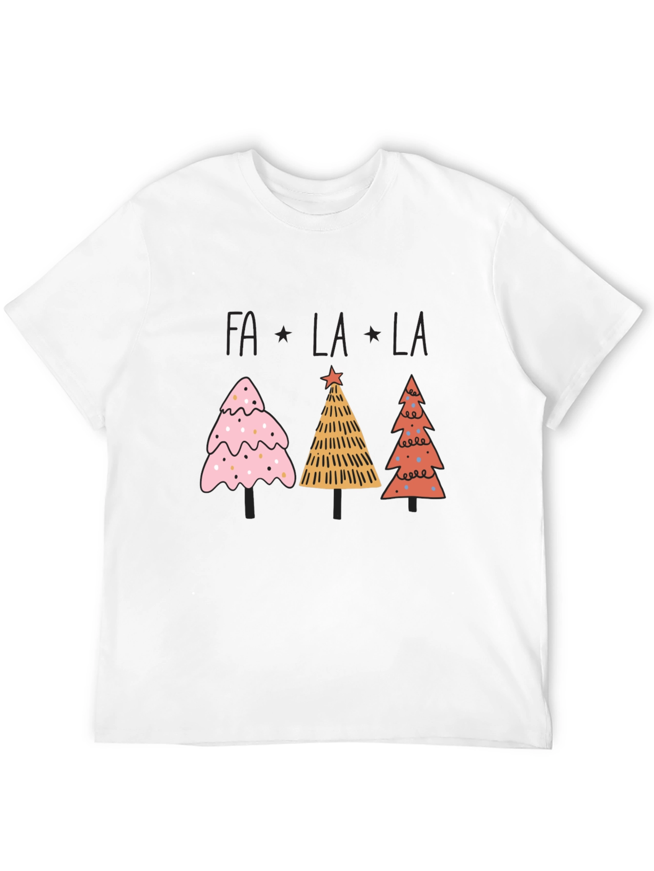 Festive Fa La La Christmas Tree Graphic Tee