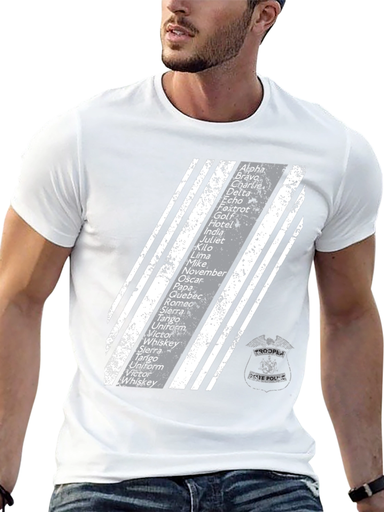 Trooper State Police Phonetic Alphabet T-Shirt