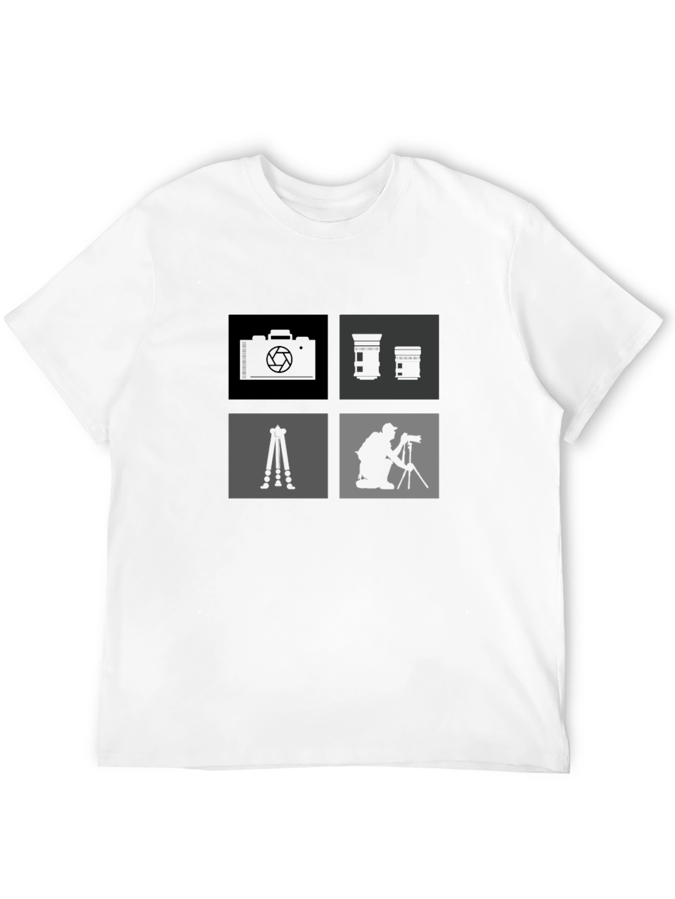 Photographer Design T-Shirt - Camera & Tripod