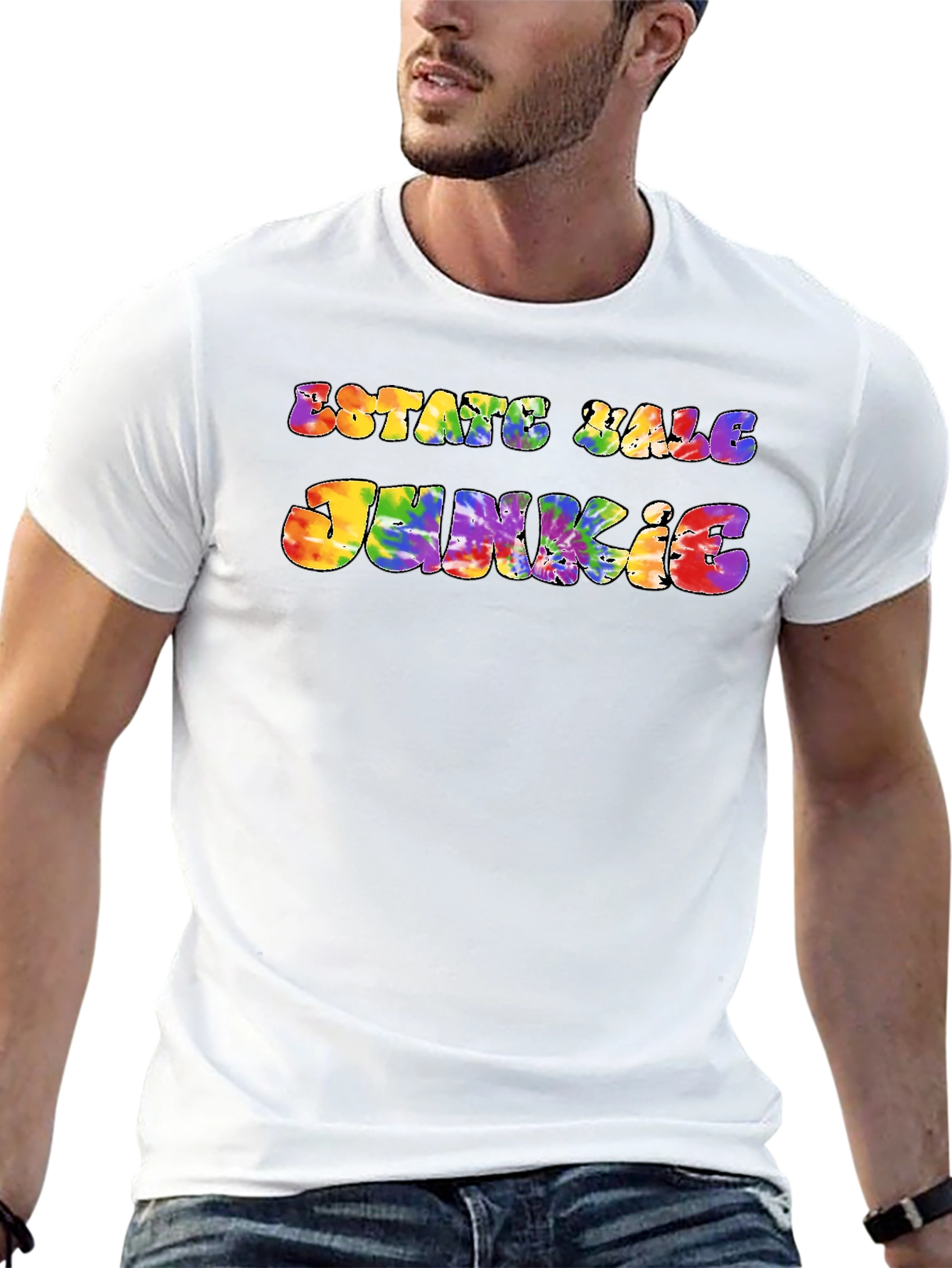 Estate Sale Junkie Tie-Dye Graphic T-Shirt