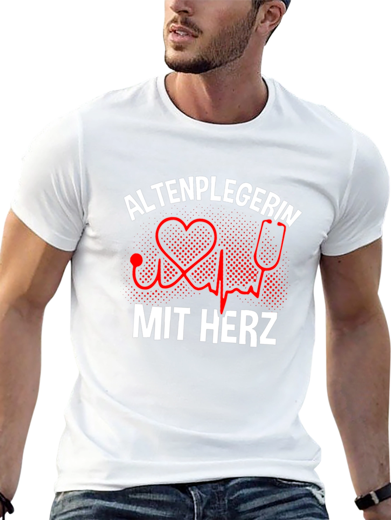 Altenpflegerin Mit Herz T-Shirt
