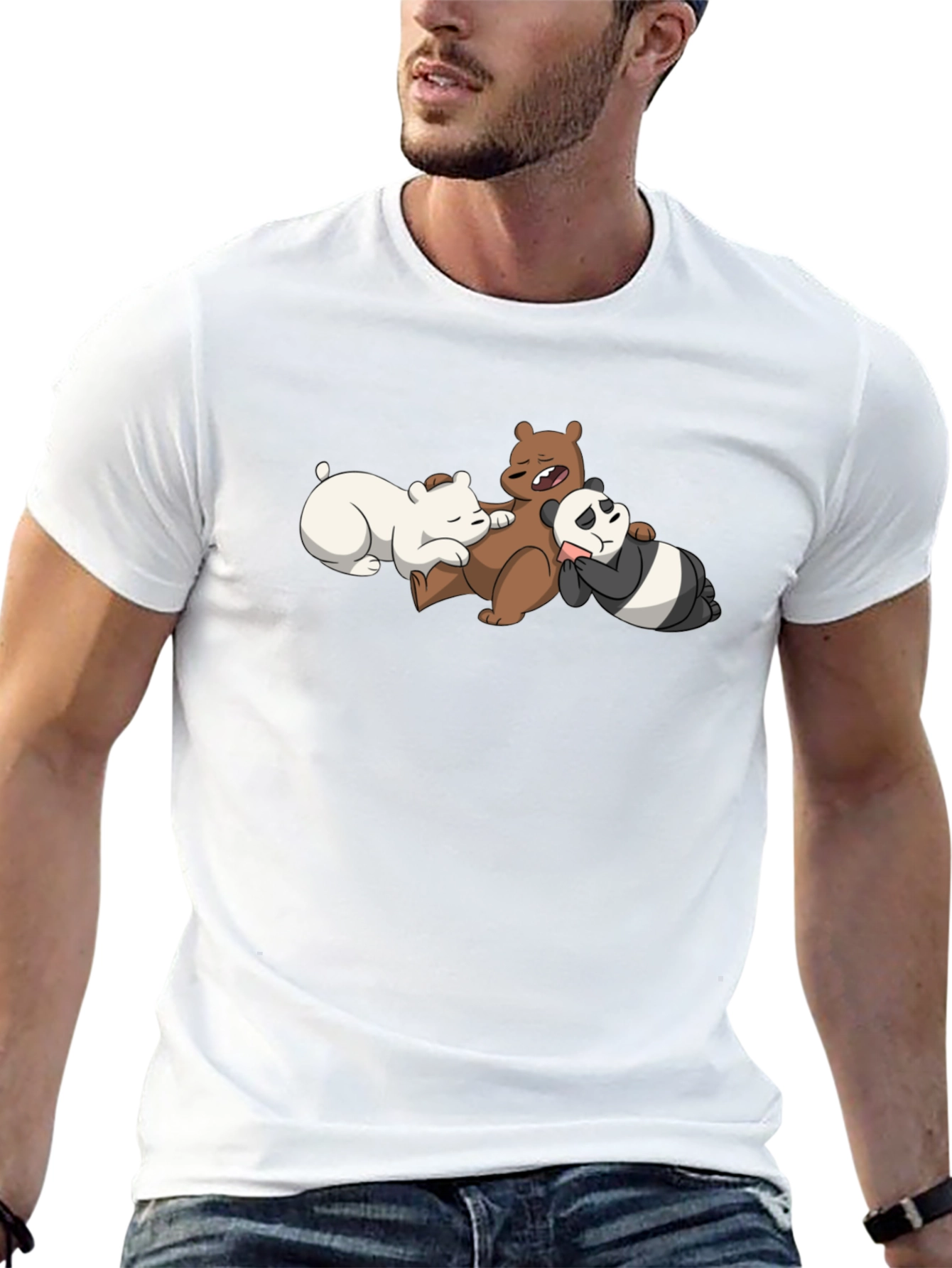 We Bare Bears Nap T-Shirt - Black