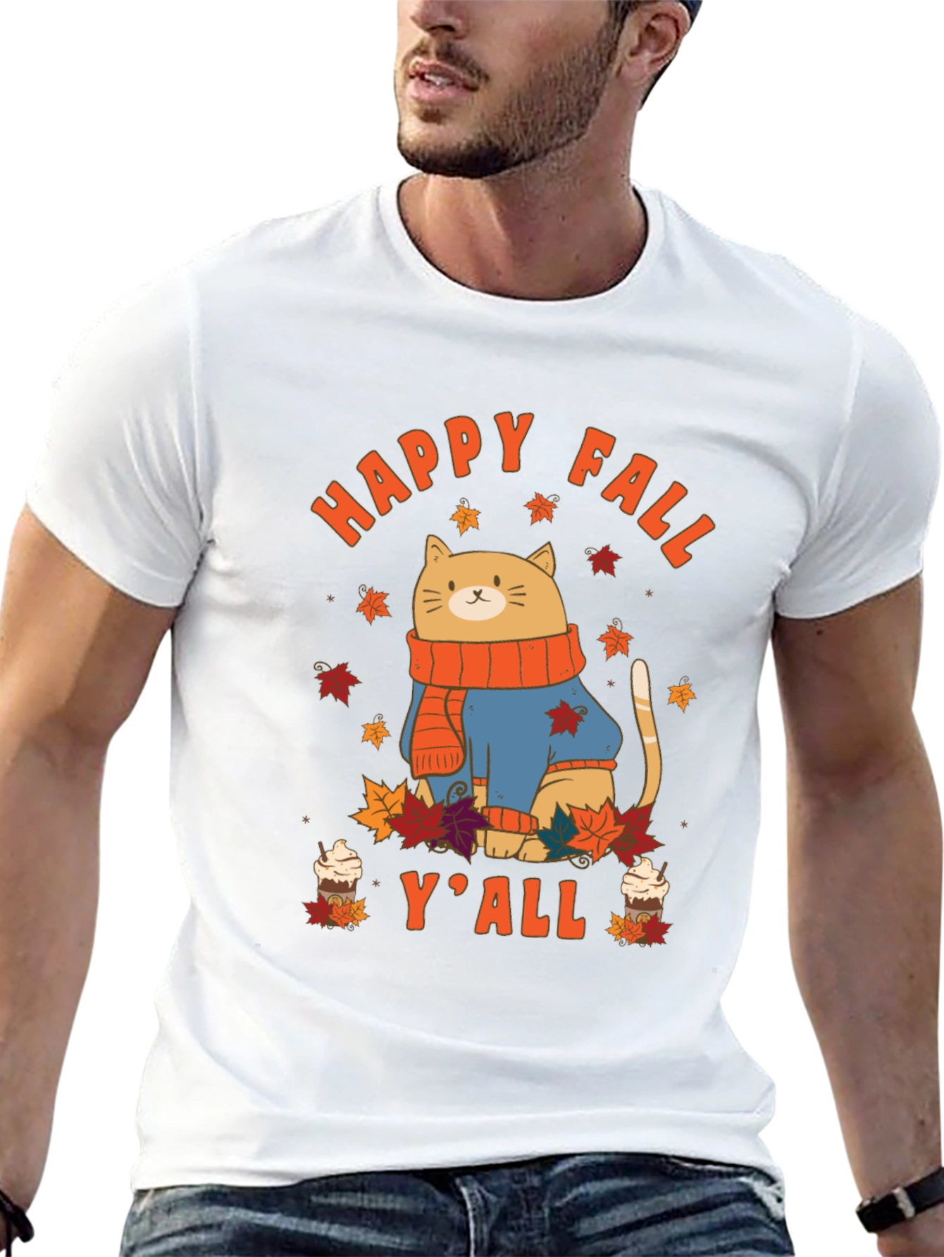 Happy Fall Yall Cat T-Shirt
