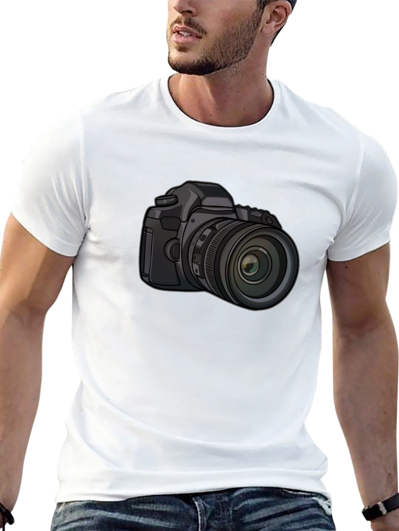 DSLR Camera Graphic Black T-Shirt - Photography Enthusiast