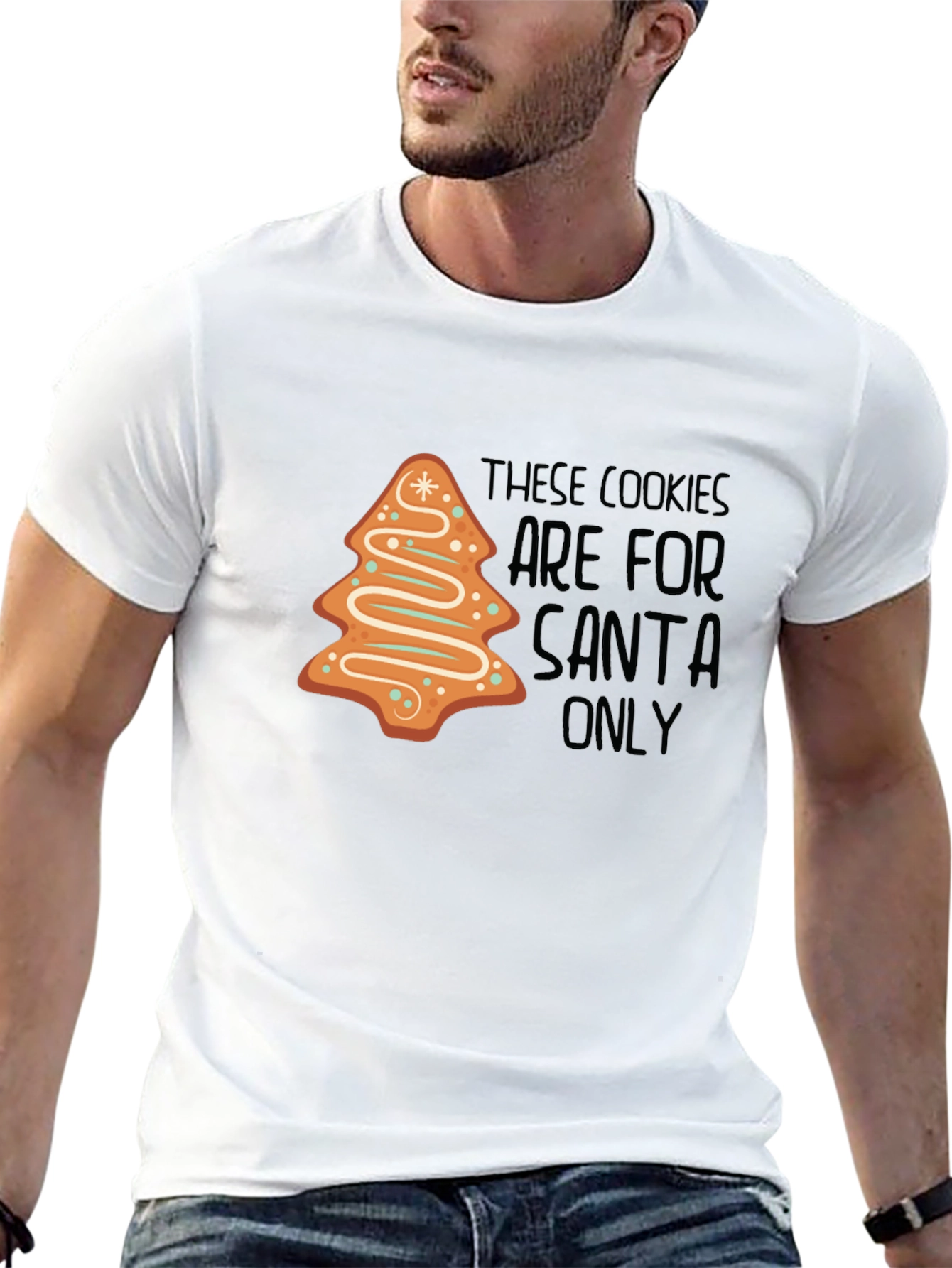 Christmas Santa Cookies Graphic T-Shirt