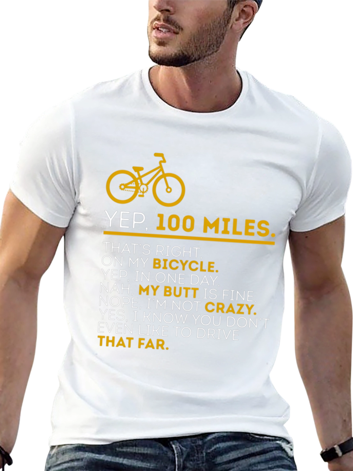 Yep 100 Miles Bicycle T-Shirt