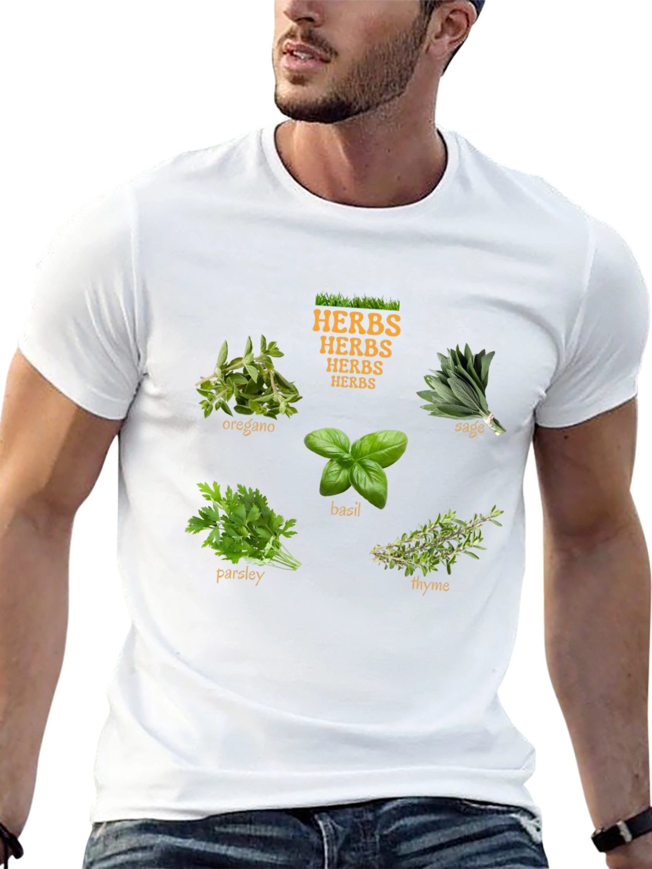 Herbs T-Shirt: Basil Parsley Sage Thyme Oregano Tee