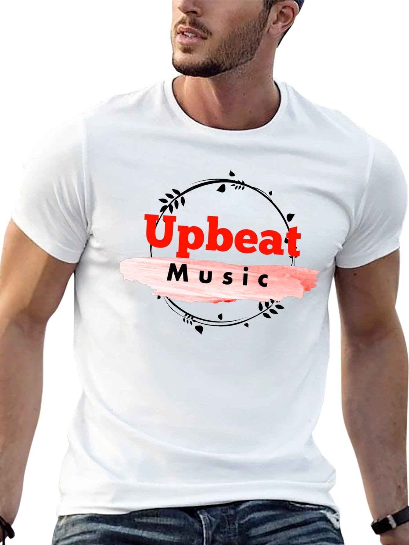 Upbeat Music Black T-Shirt