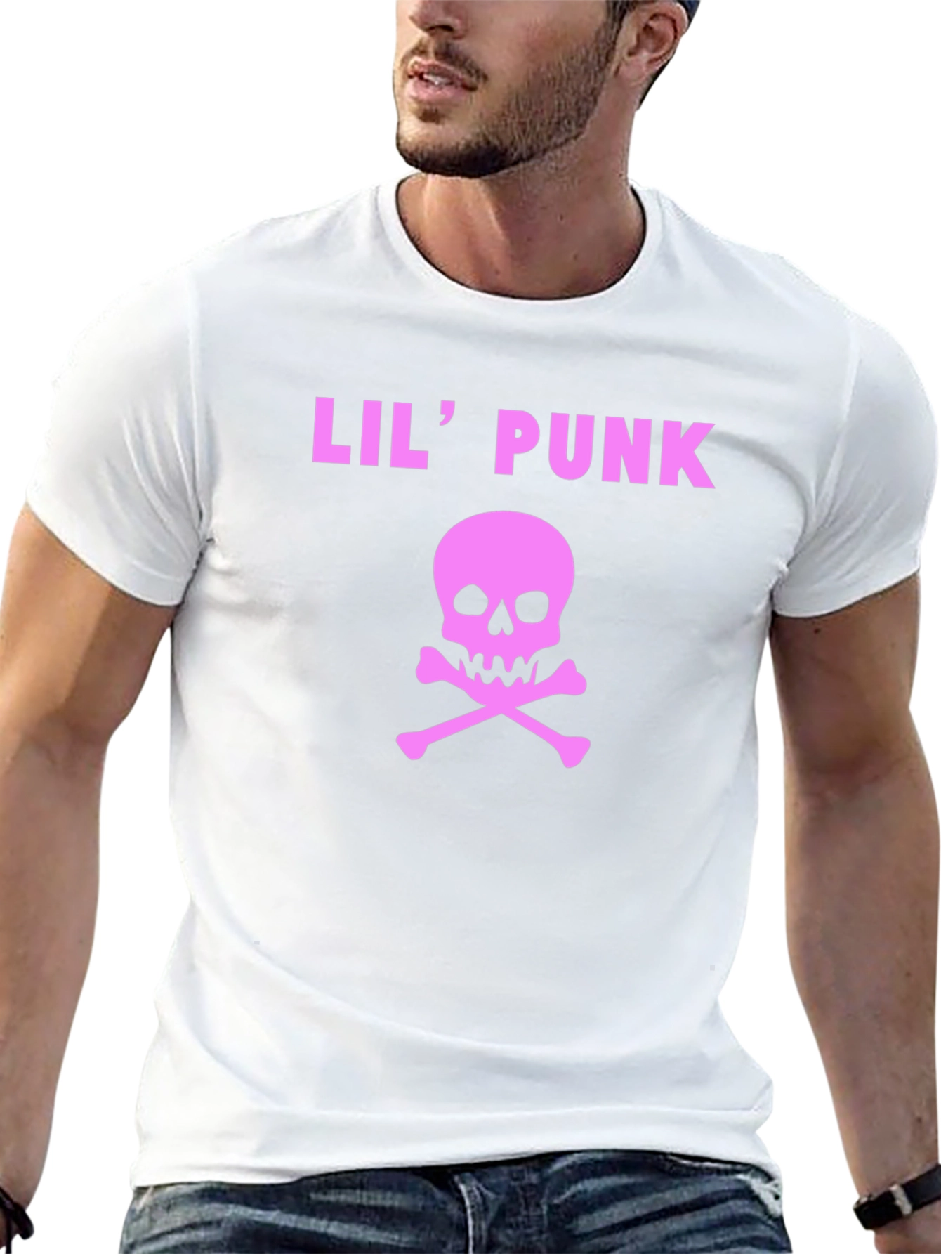 Lil Punk Skull Graphic T-Shirt - Black