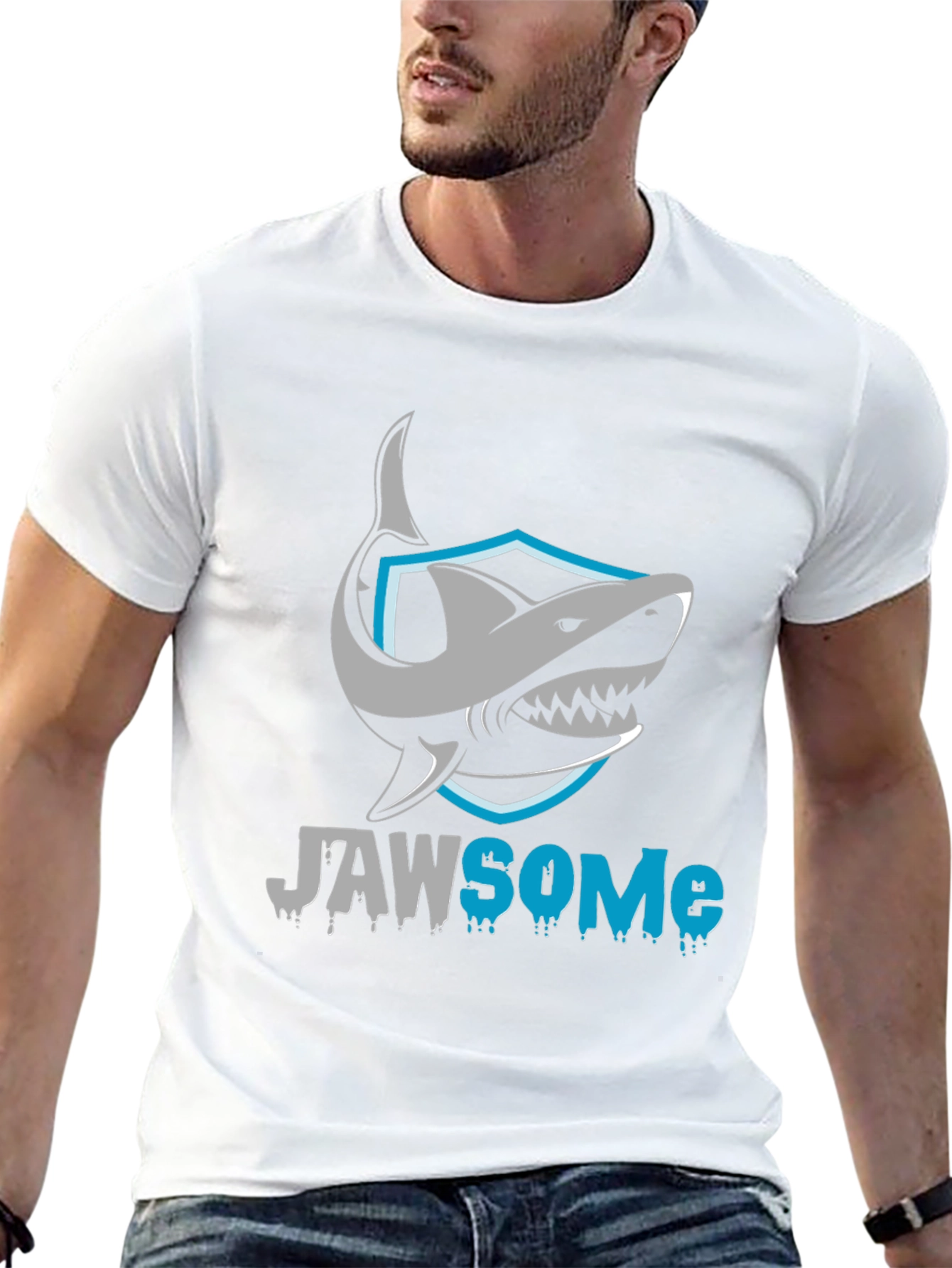 Jawsome Shark Graphic Black T-Shirt