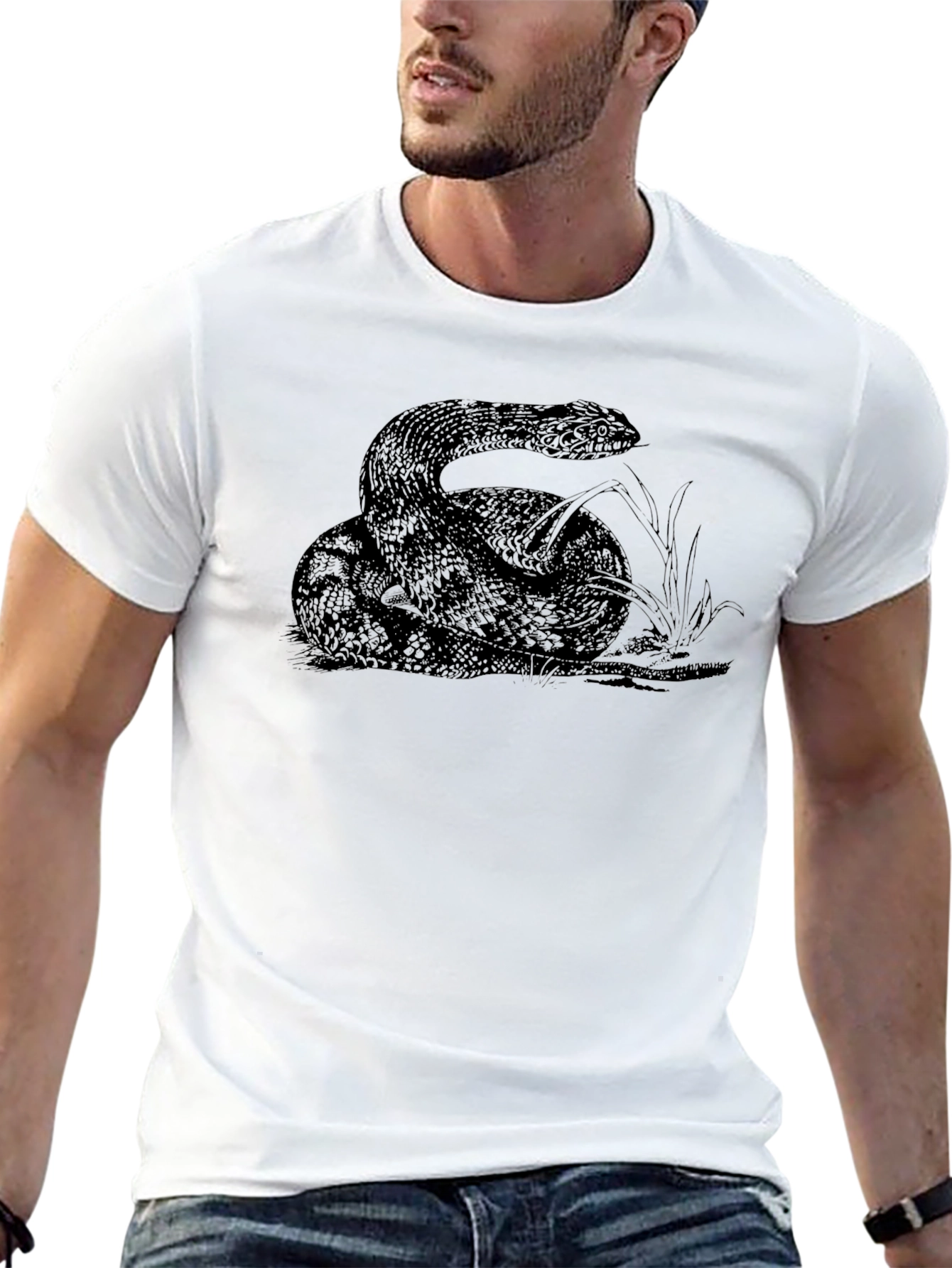 Snake Graphic Black T-Shirt