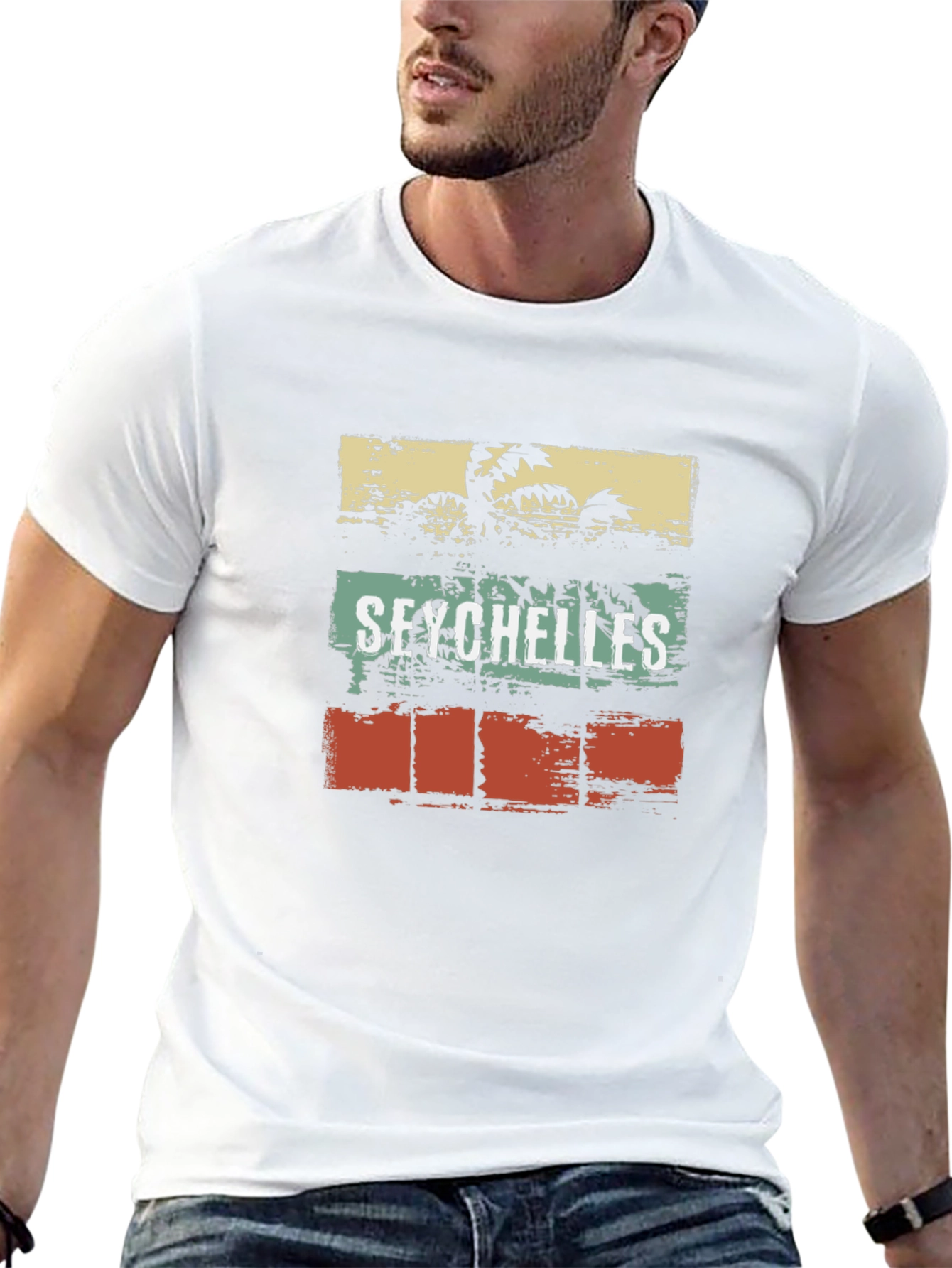 Seychelles Retro Palm Tree T-Shirt