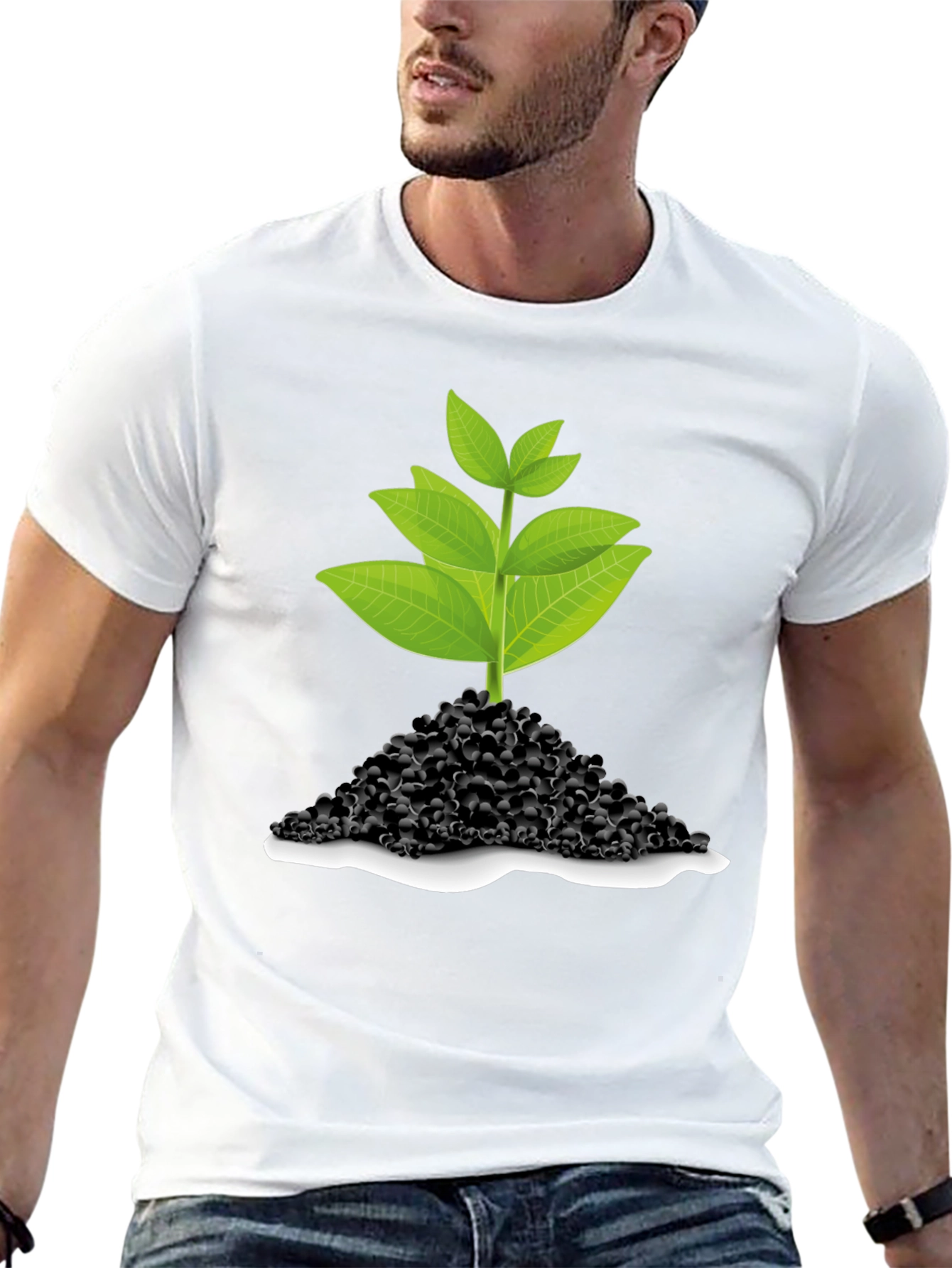Green Sprout T-Shirt - Black
