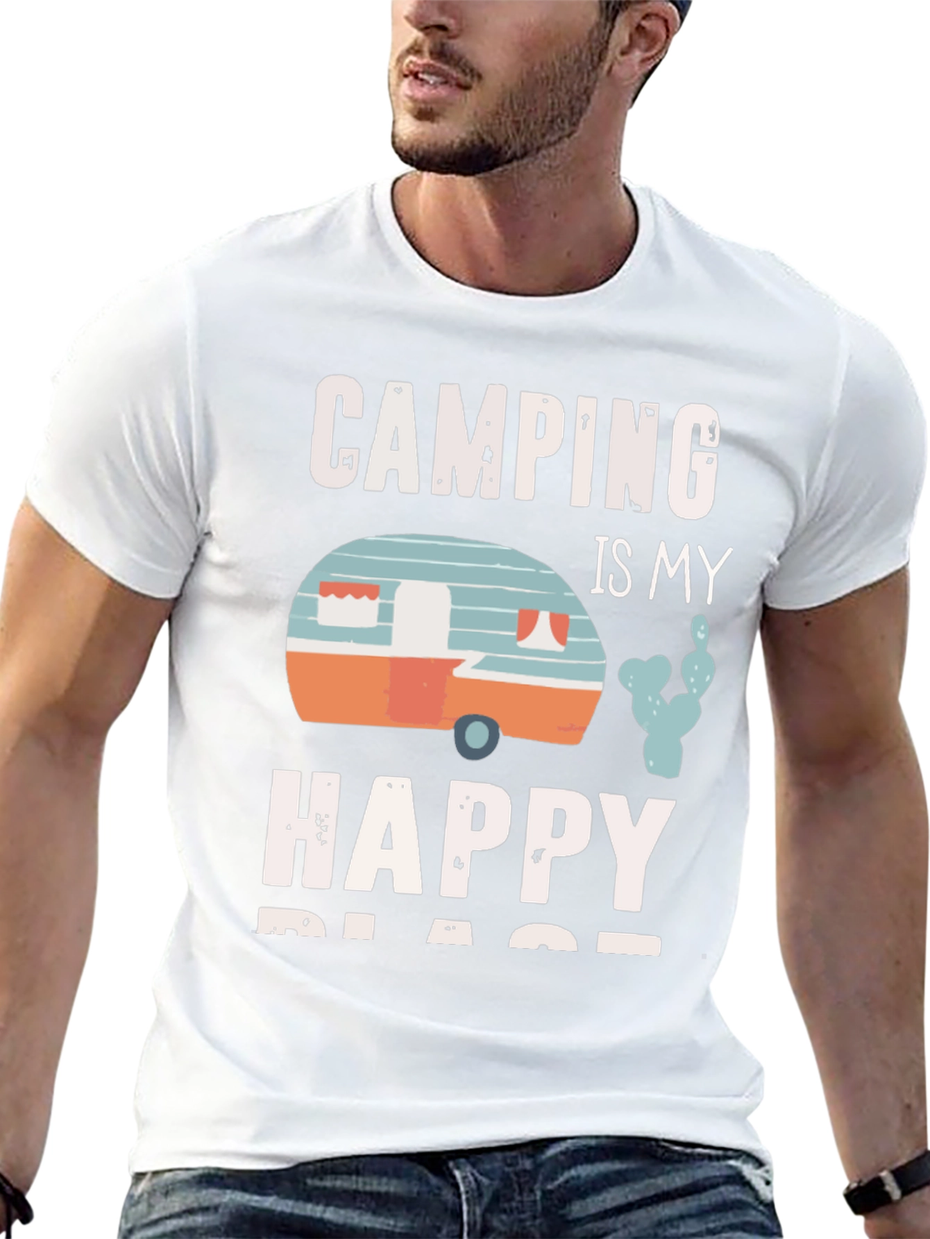 Camping Is My Happy Place Graphic Tee