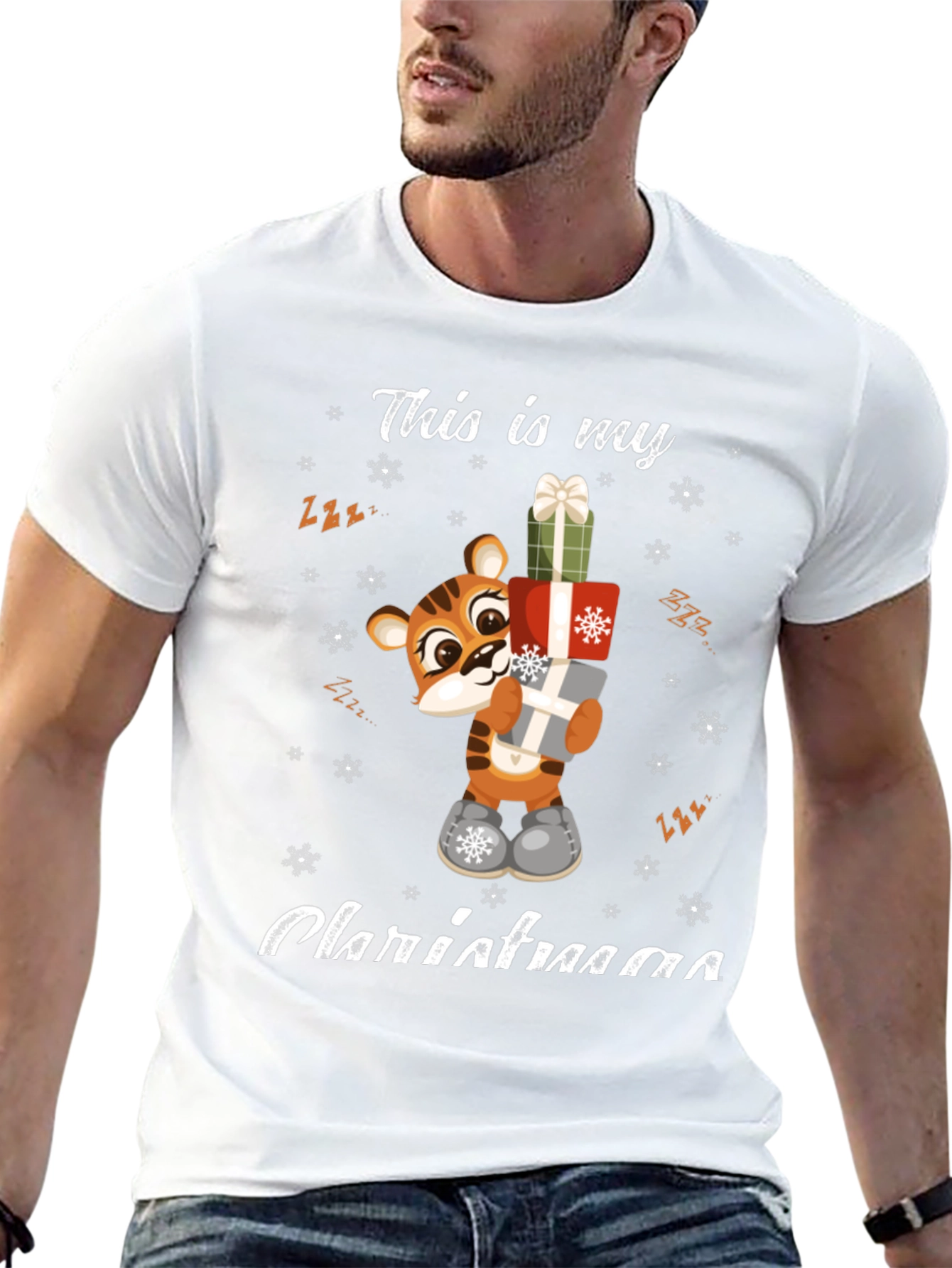 Cute Tiger Christmas T-Shirt