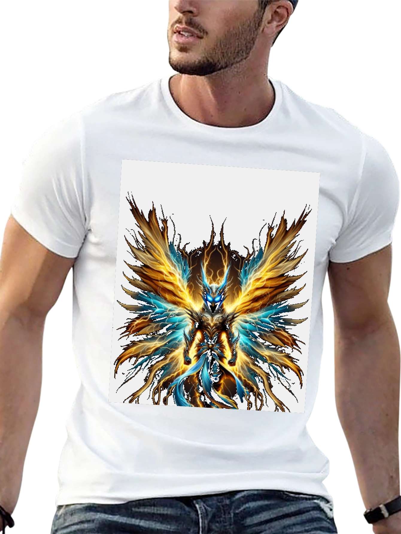 Fiery Angel Graphic Black T-Shirt