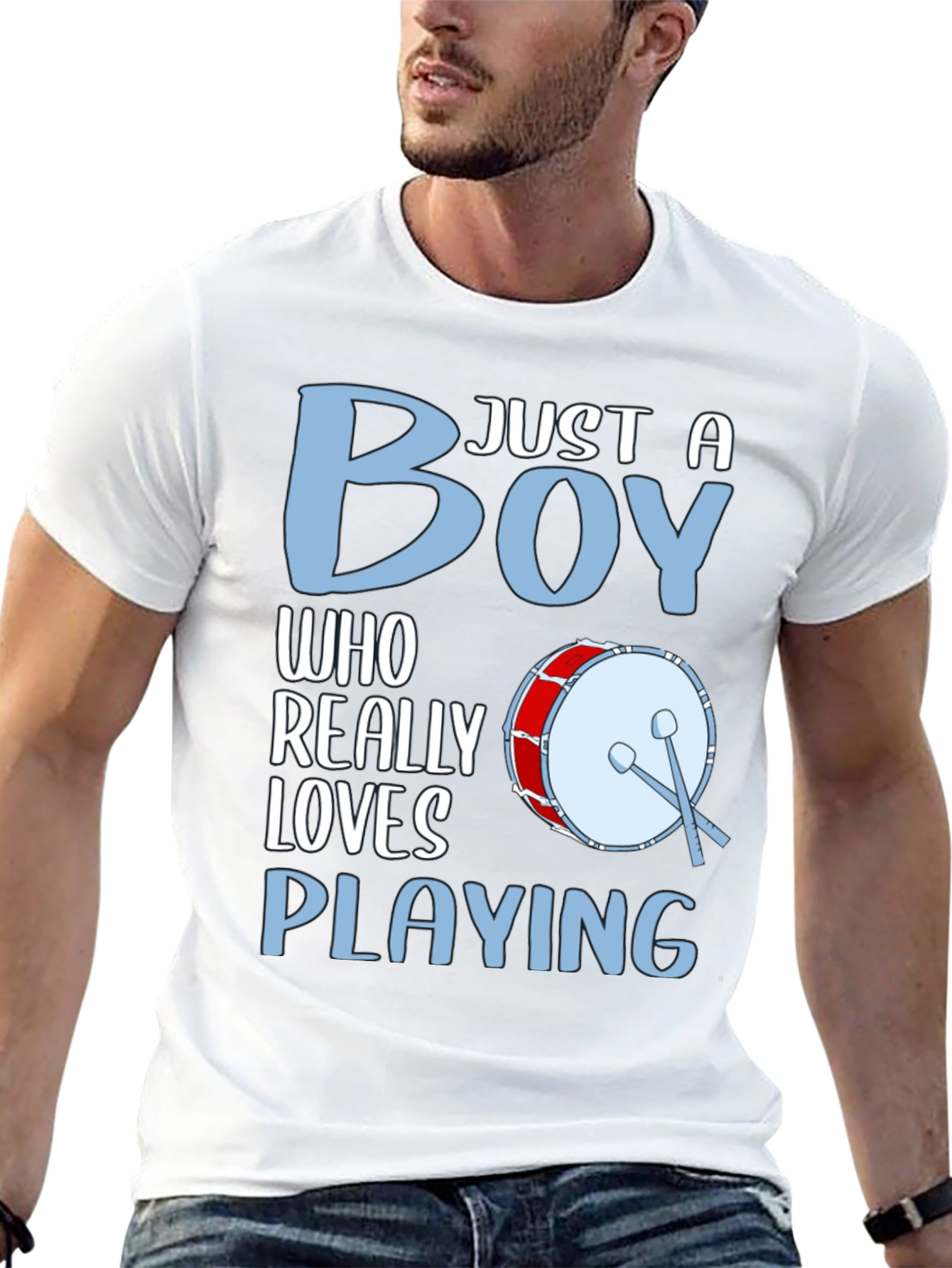 Boy Drummer Graphic T-Shirt