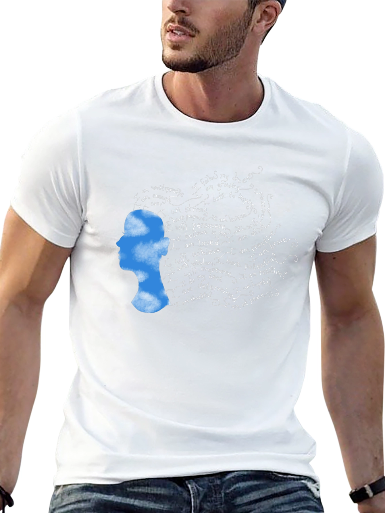 Inspirational Cloud Woman Graphic T-Shirt