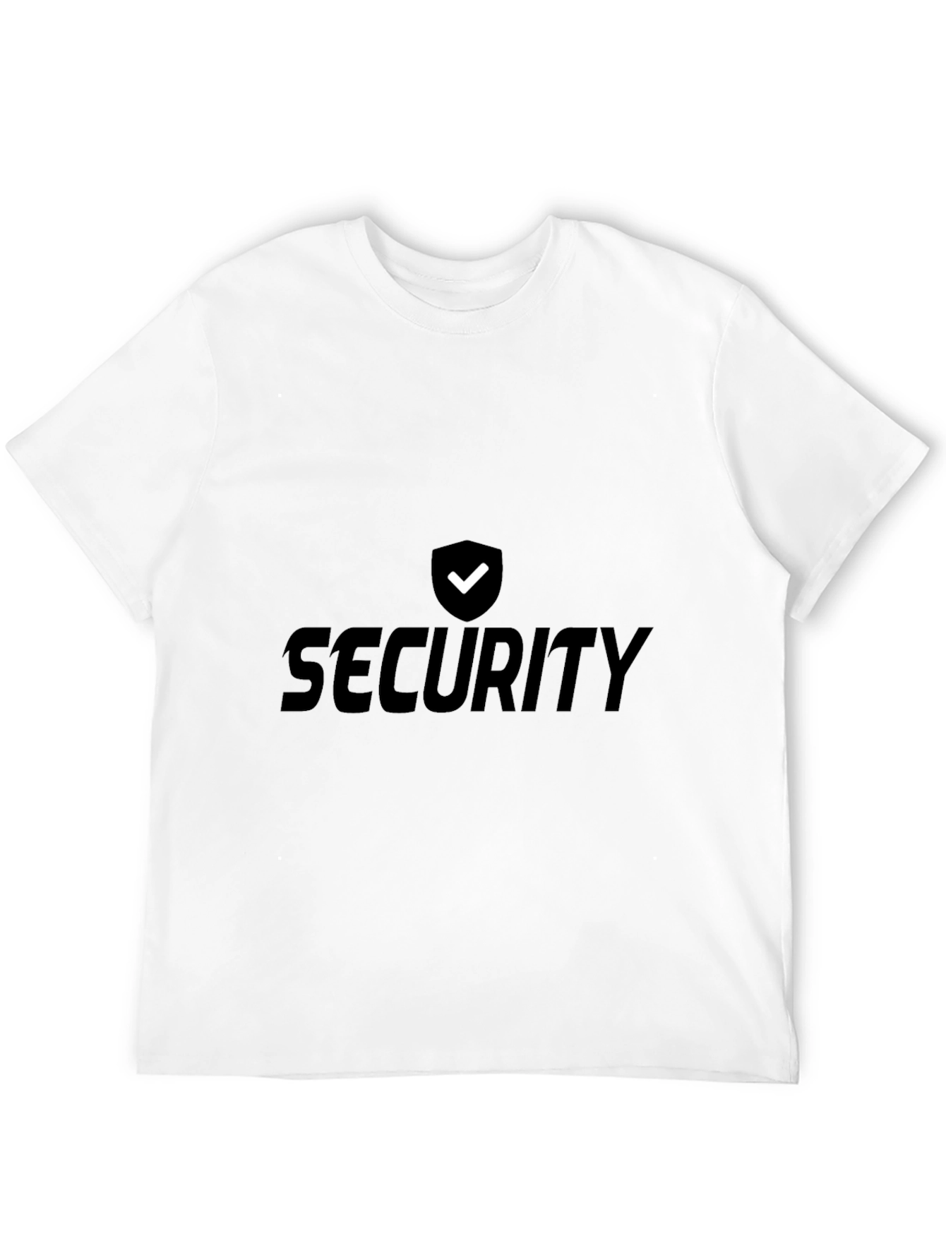 Security Check T-Shirt - Black Cotton Blend Tee