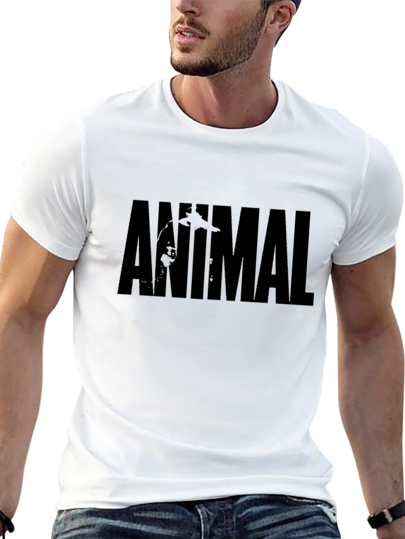 Animal Graphic Tee - Black