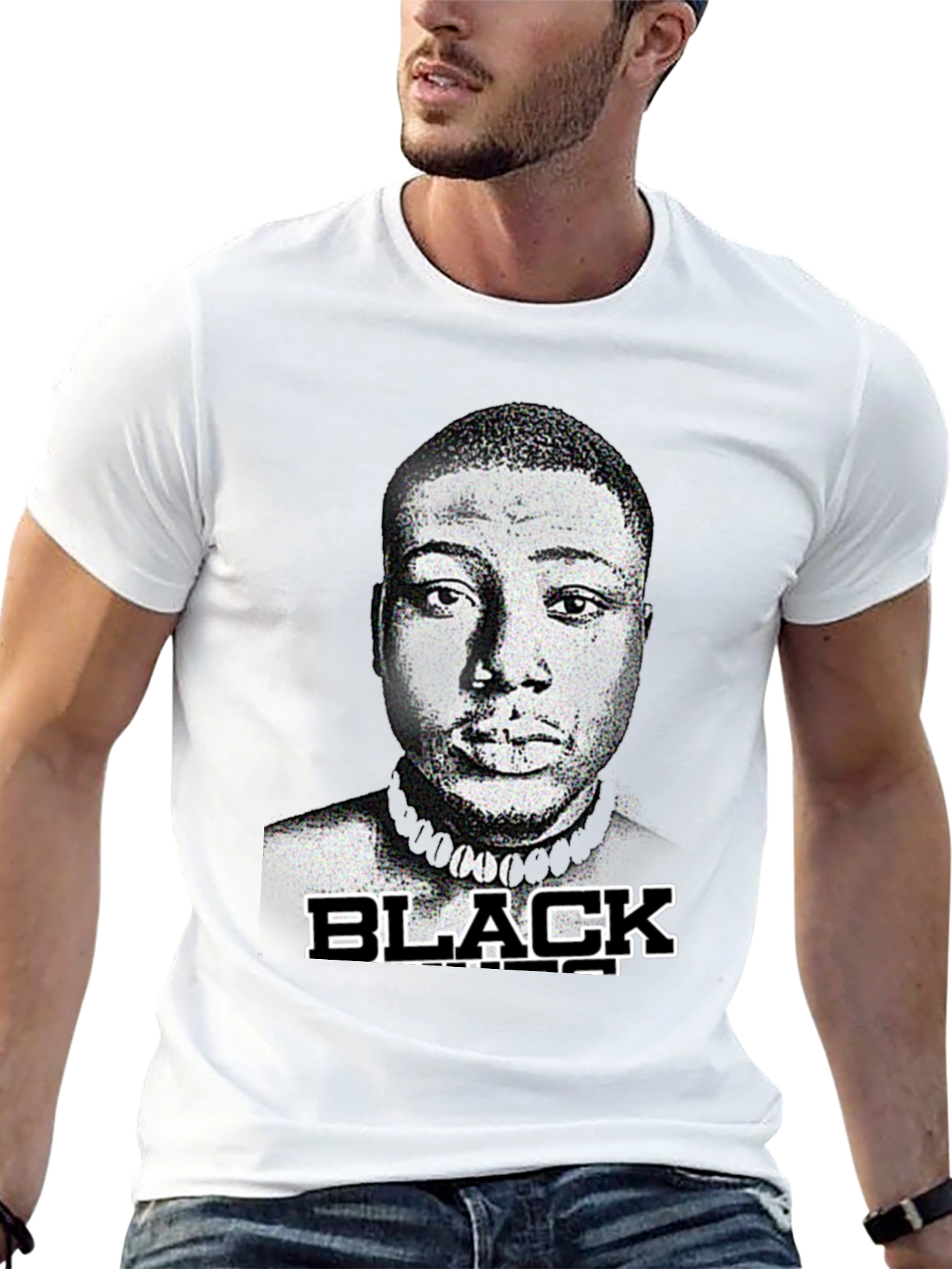 Black Graphic Print T-Shirt