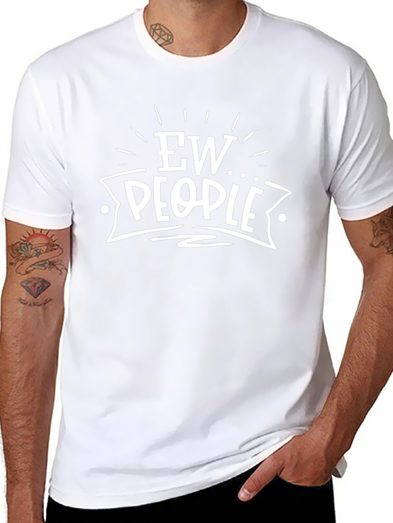 Ew People Graphic Tee - Funny Introvert T-Shirt