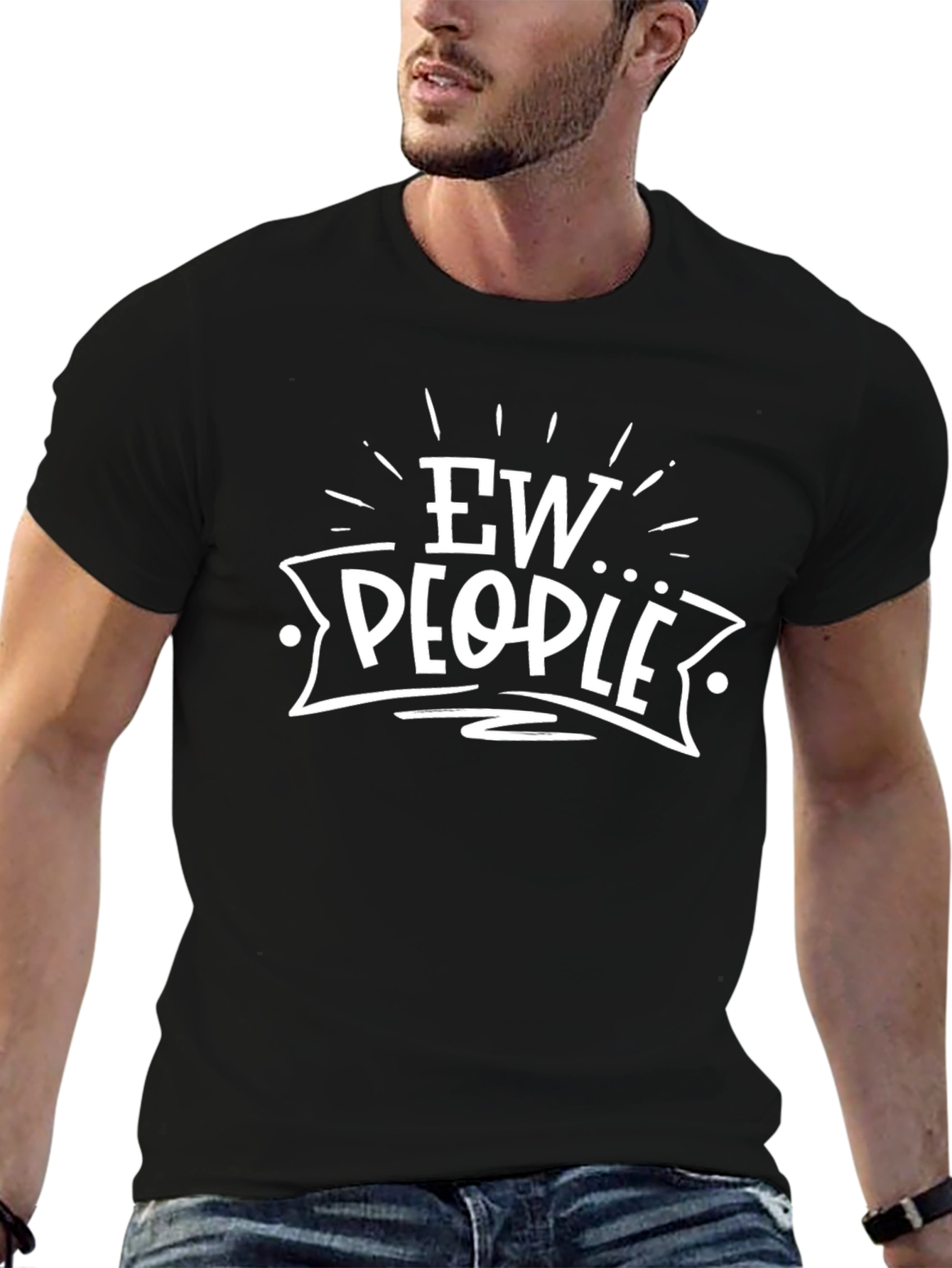 Ew People Graphic Tee - Funny Introvert T-Shirt
