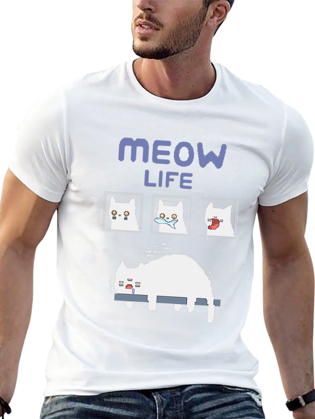 Meow Life T-Shirt Cat Lover Tee