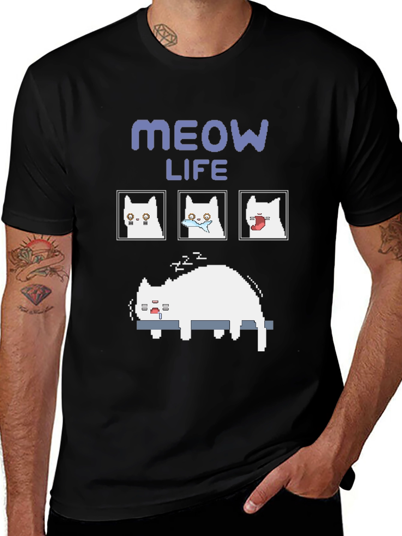Meow Life T-Shirt Cat Lover Tee