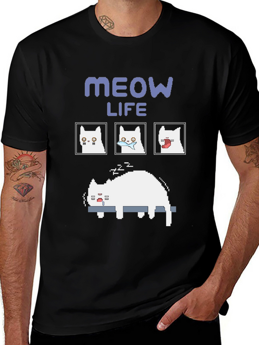 Meow Life T-Shirt Cat Lover Tee