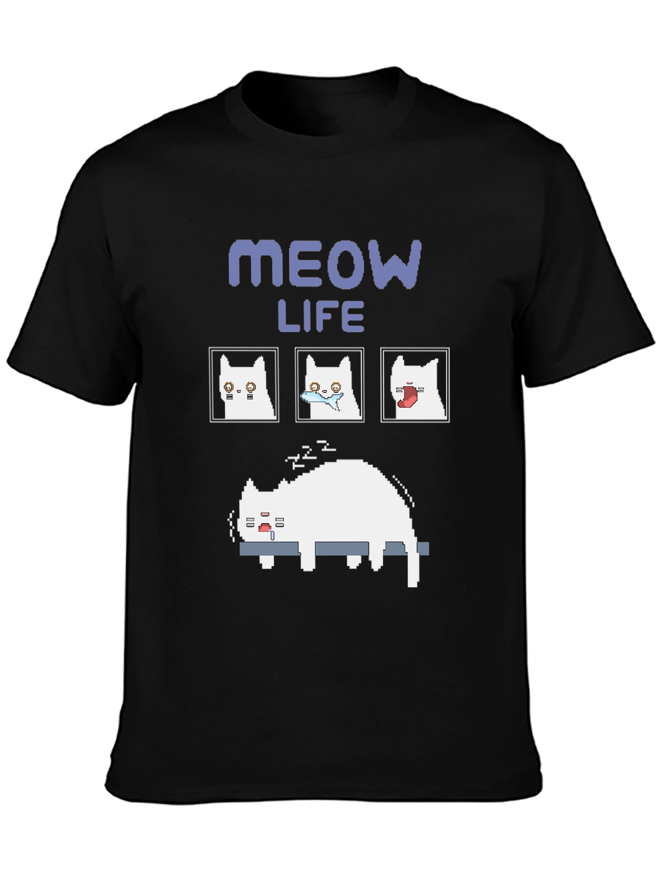 Meow Life T-Shirt Cat Lover Tee
