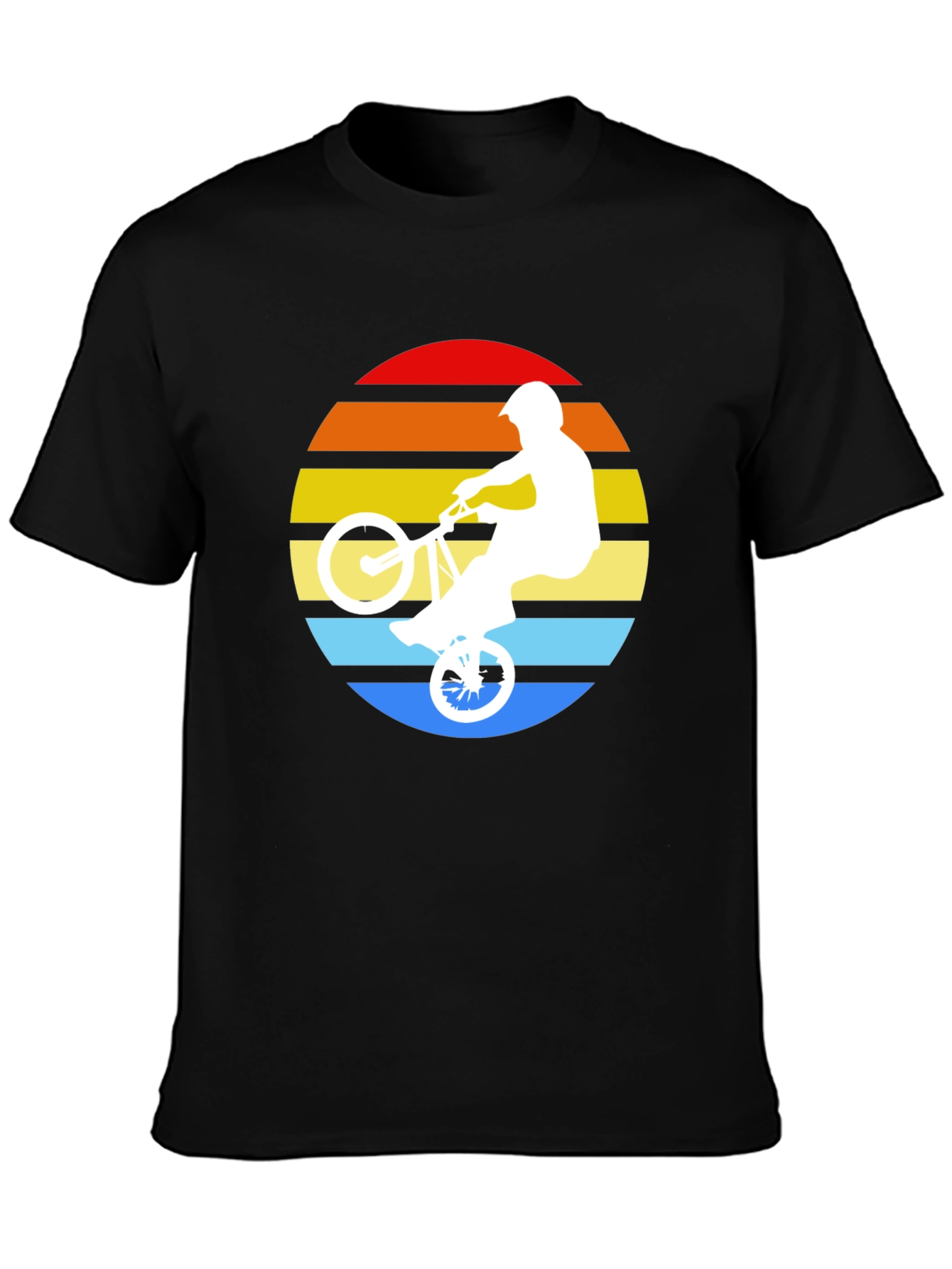Retro BMX Sunset T-Shirt - Black