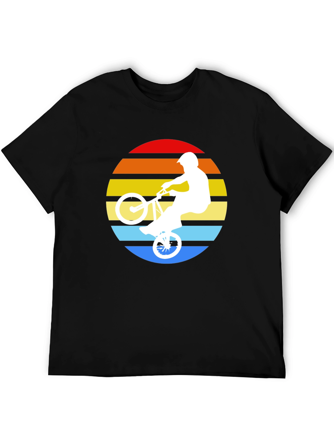 Retro BMX Sunset T-Shirt - Black