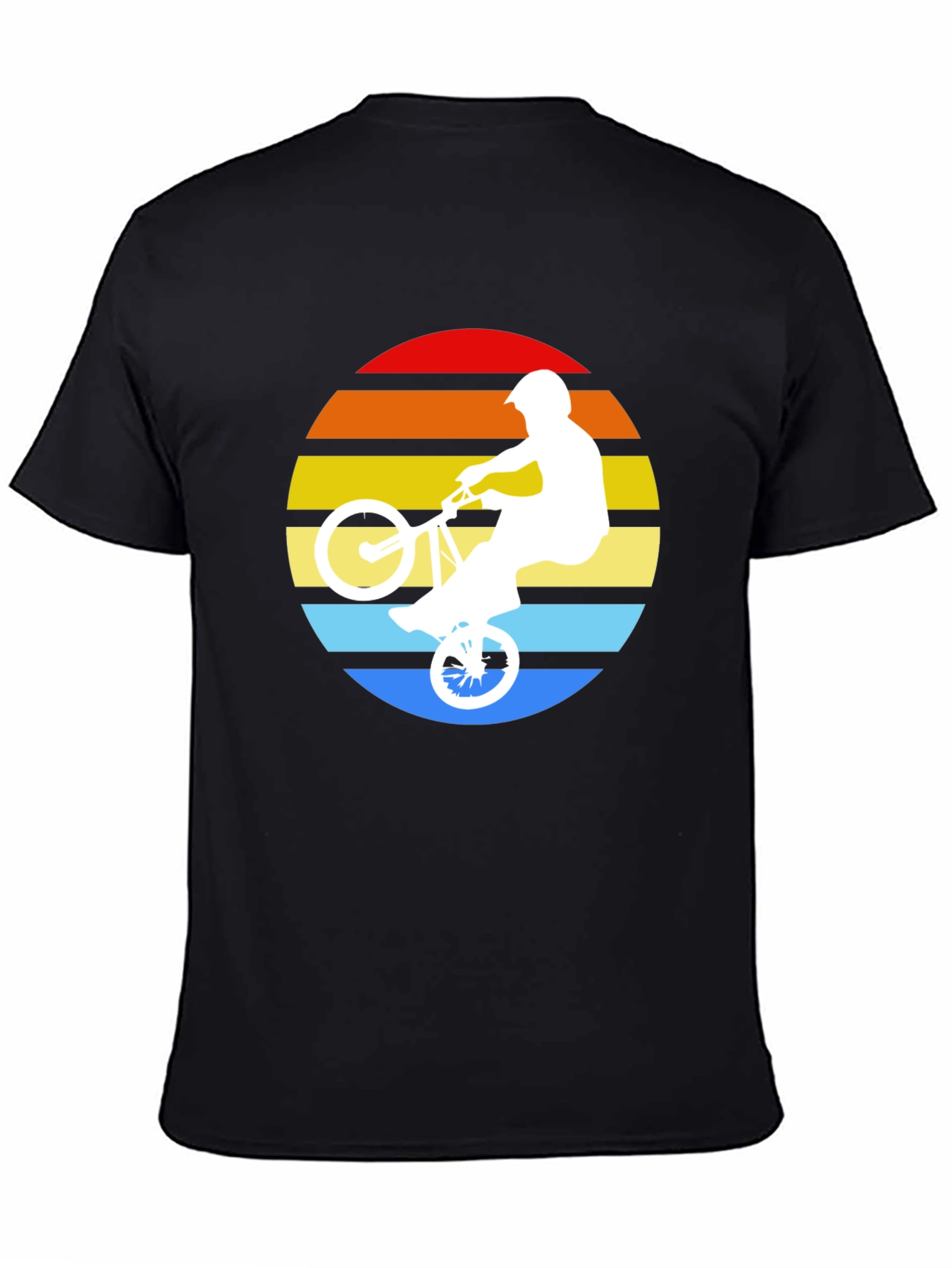 Retro BMX Sunset T-Shirt - Black