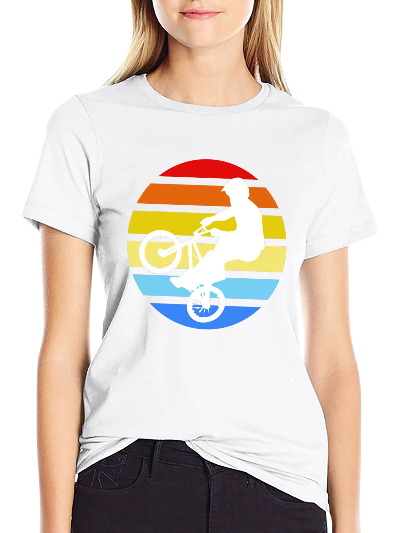 Retro BMX Sunset T-Shirt - Black