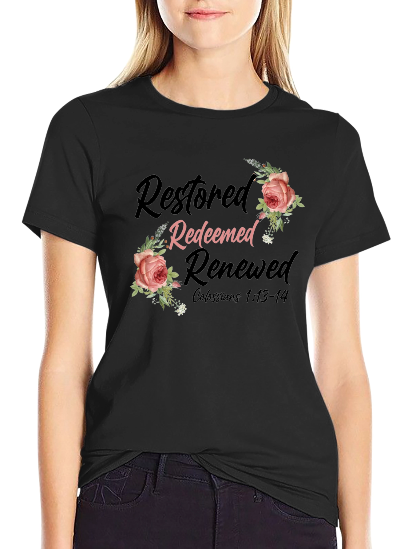 Restored Redeemed Renewed Christian T-Shirt