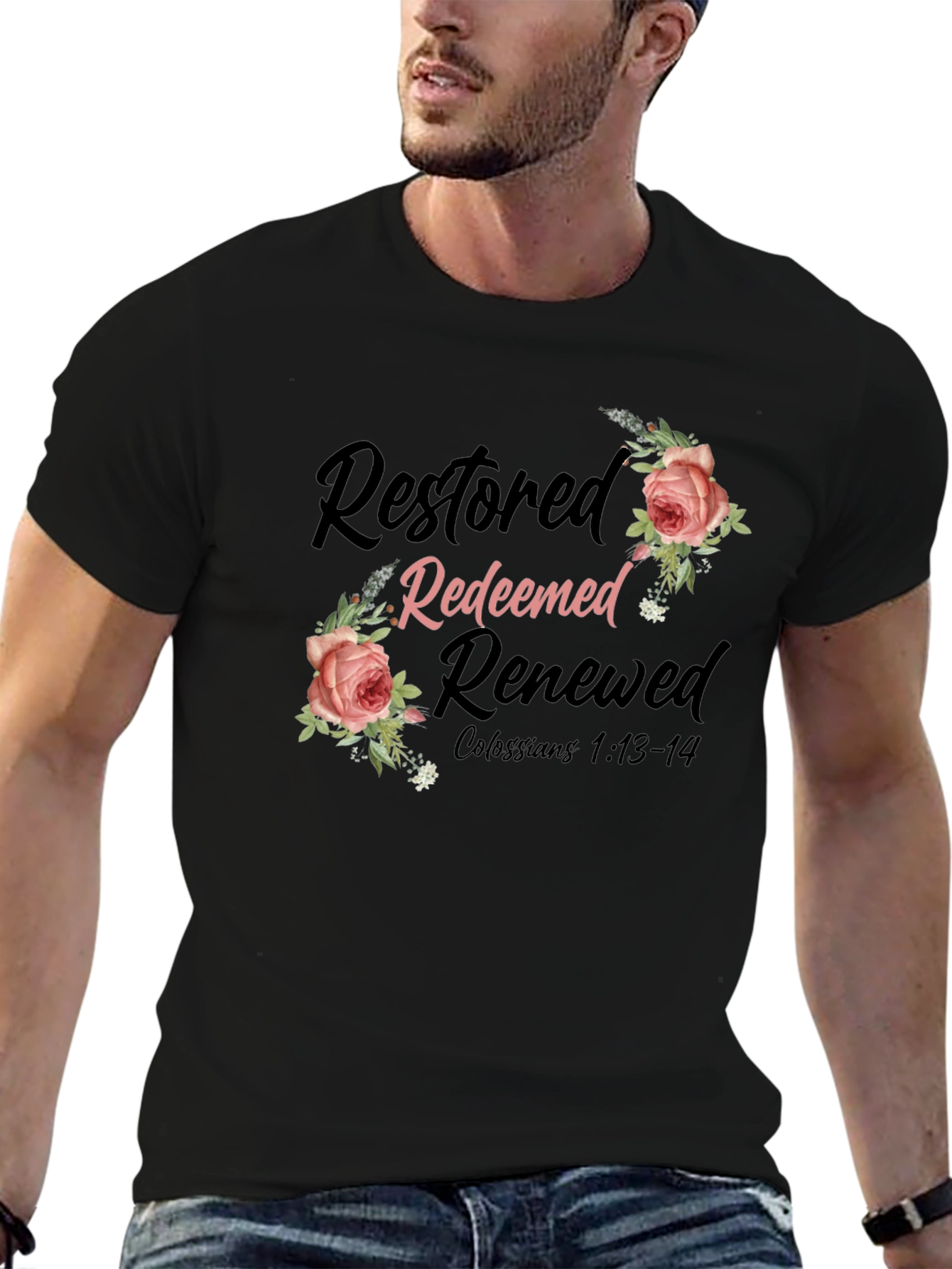 Restored Redeemed Renewed Christian T-Shirt