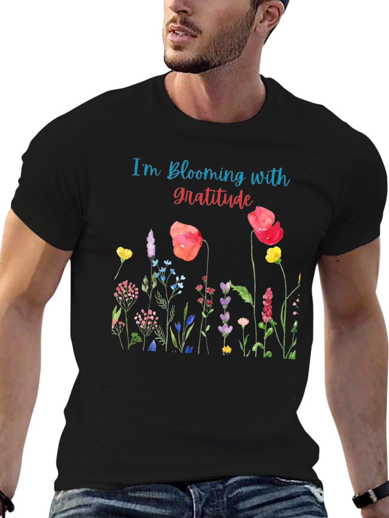 Blooming Gratitude Graphic T-Shirt