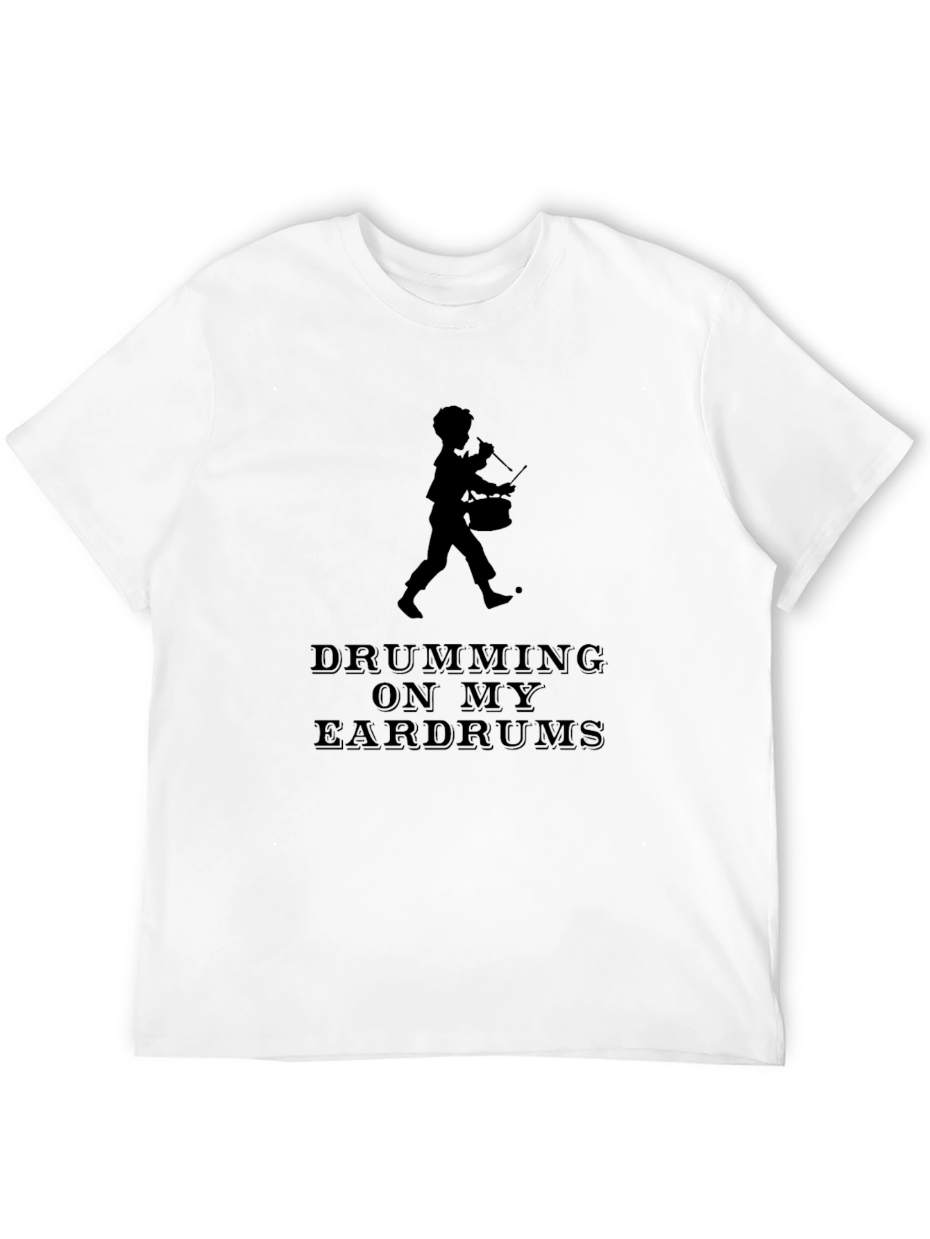 Drumming on My Eardrums Black Graphic Tee