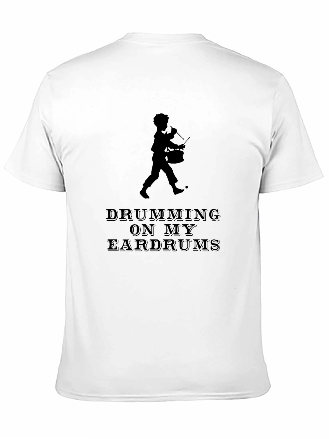 Drumming on My Eardrums Black Graphic Tee