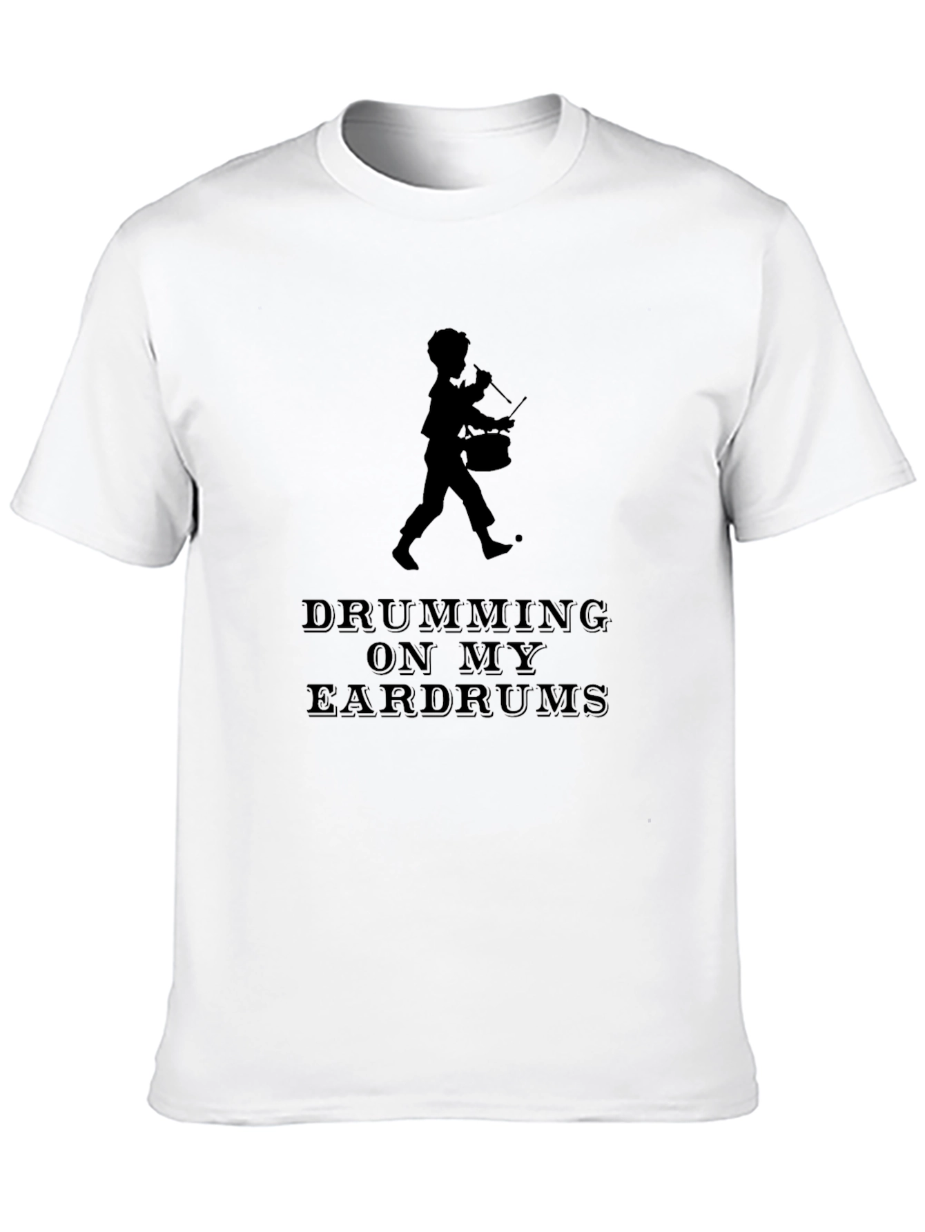 Drumming on My Eardrums Black Graphic Tee